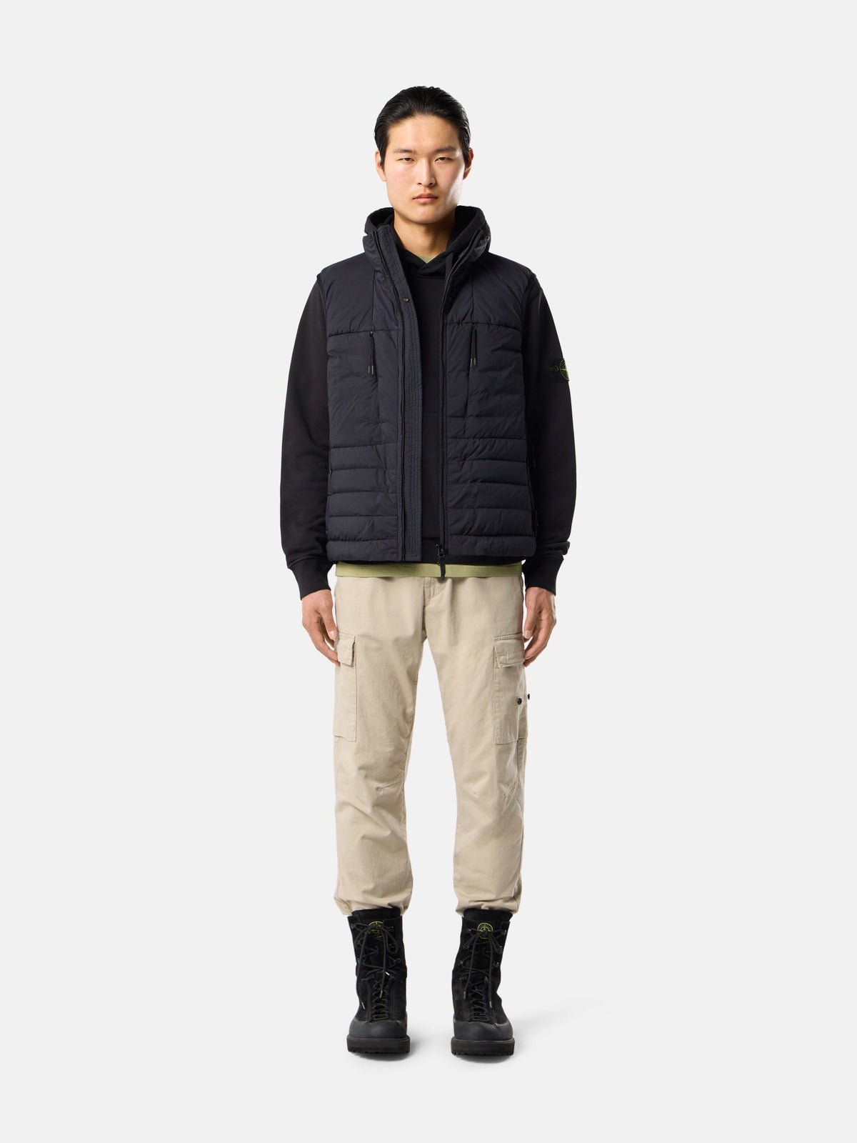 Stone Island Regular-Fit Hooded Sweatshirt with Pouch Pocket 6100062