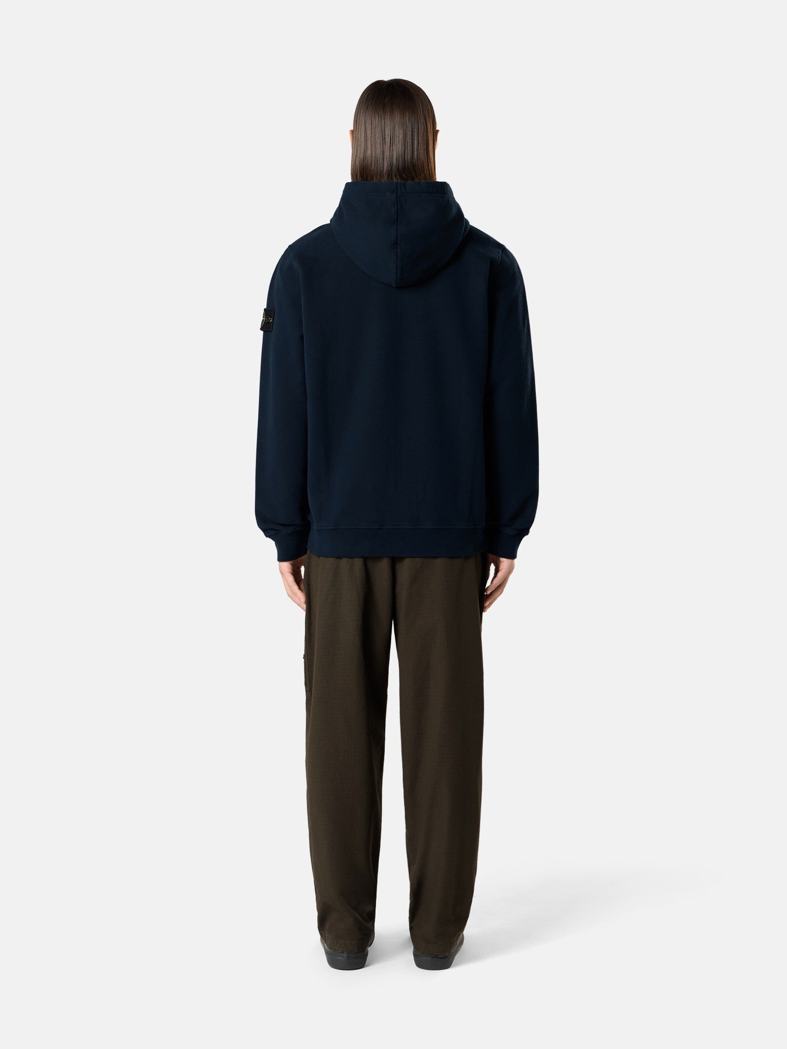 Stone Island Regular-Fit Zip-Up Hooded Sweatshirt with Ribbed Inserts 6100067