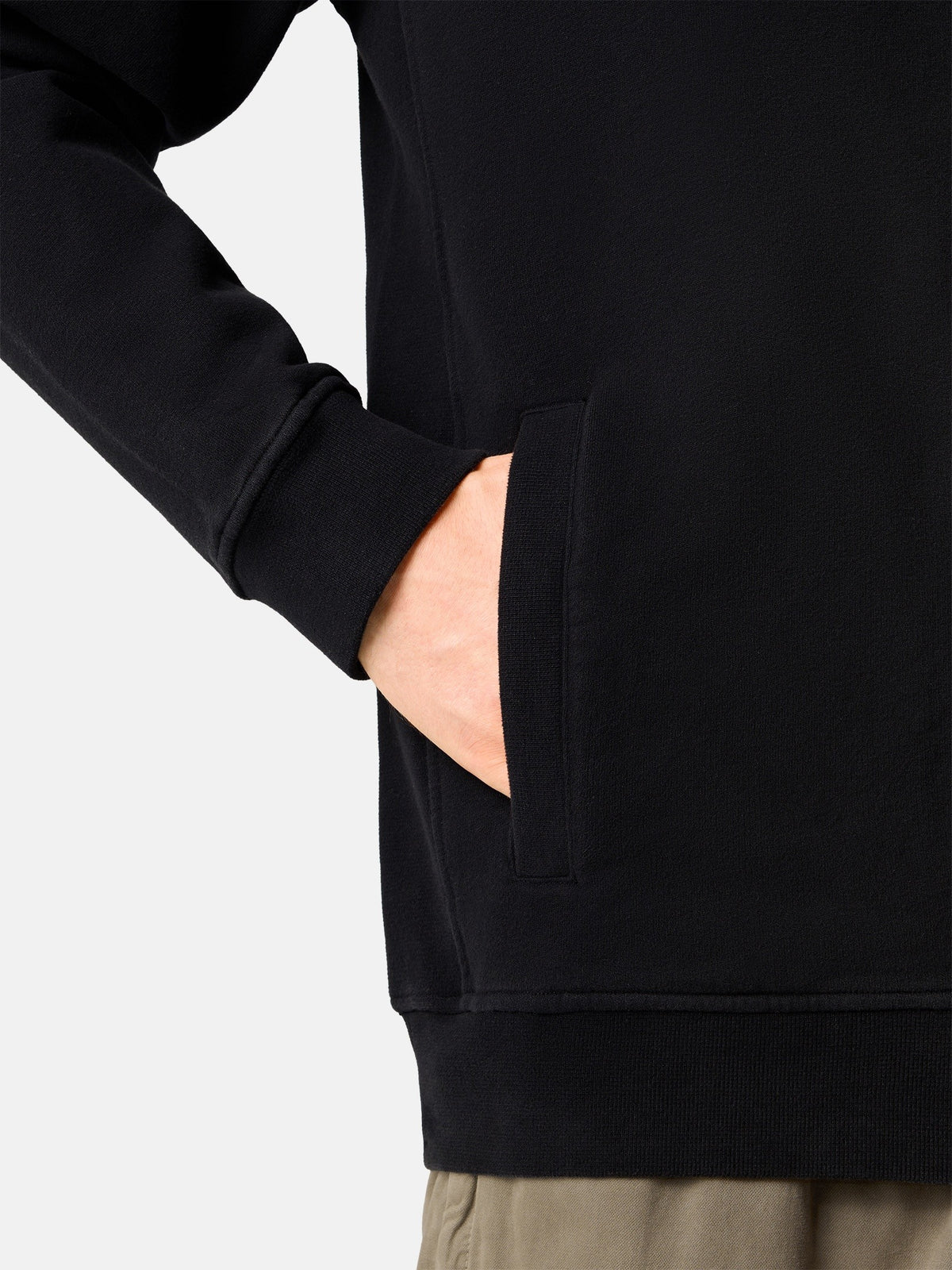 Stone Island Regular-Fit Zip-Up Hooded Sweatshirt with Ribbed Inserts 6100067