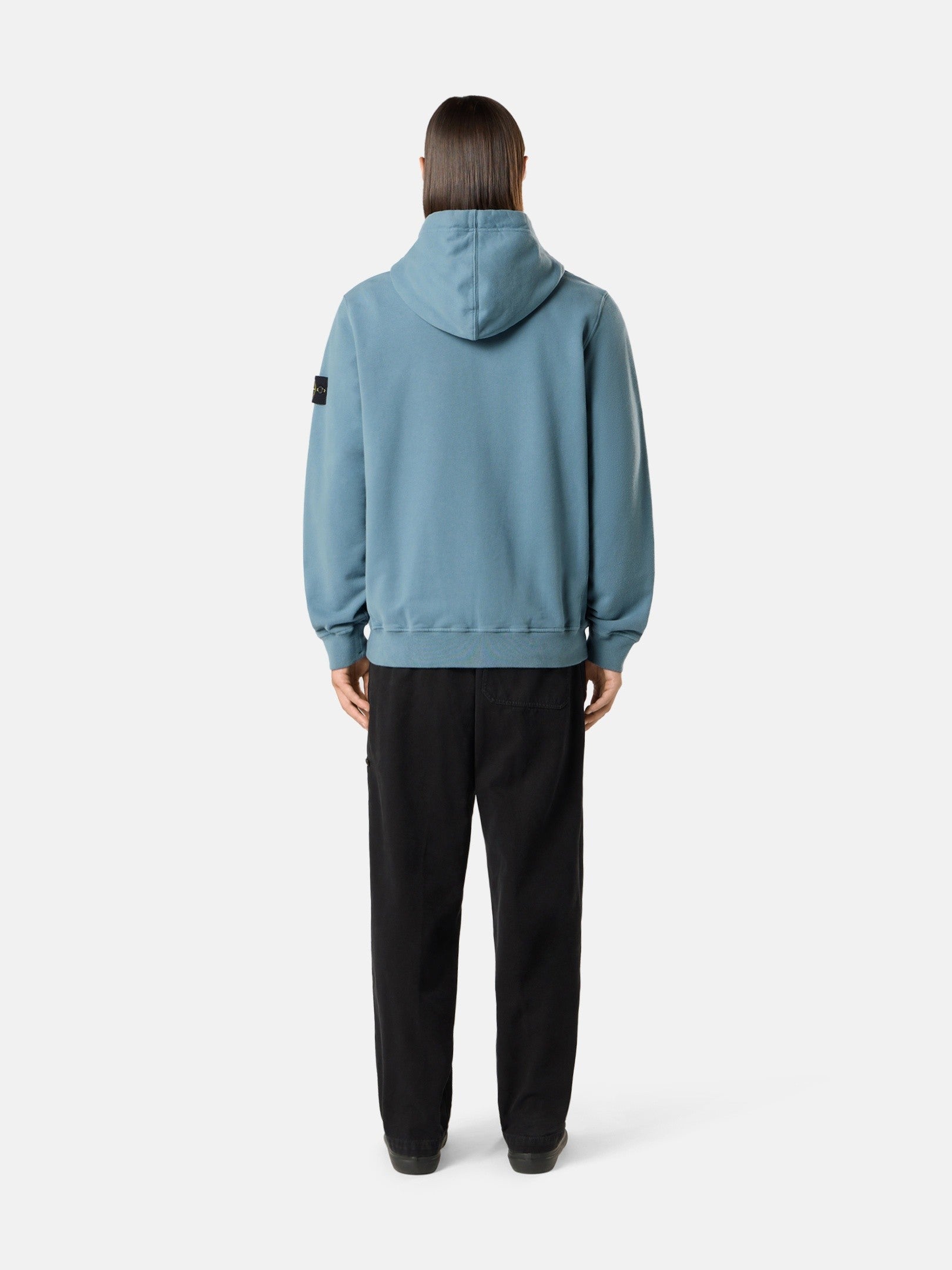 Stone Island Regular-Fit Zip-Up Hooded Sweatshirt with Ribbed Inserts 6100067