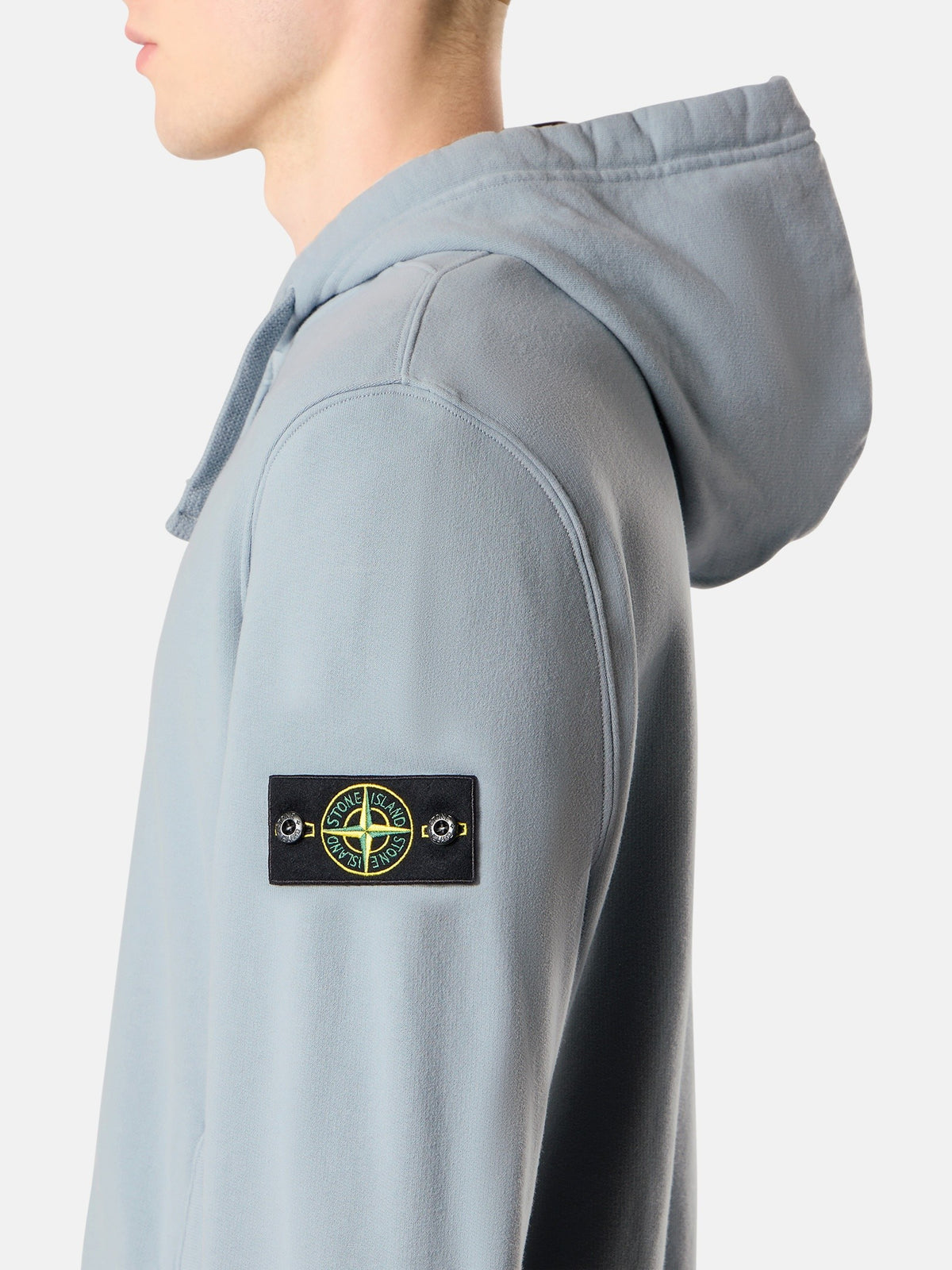 Stone Island Regular-Fit Zip-Up Hooded Sweatshirt with Ribbed Inserts 6100067