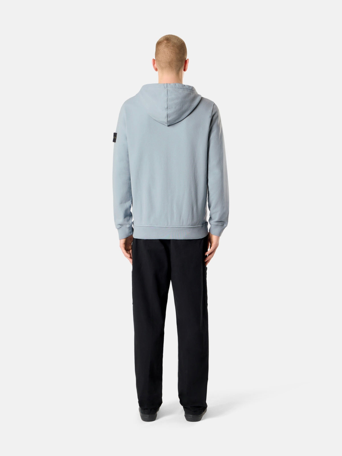 Stone Island Regular-Fit Zip-Up Hooded Sweatshirt with Ribbed Inserts 6100067