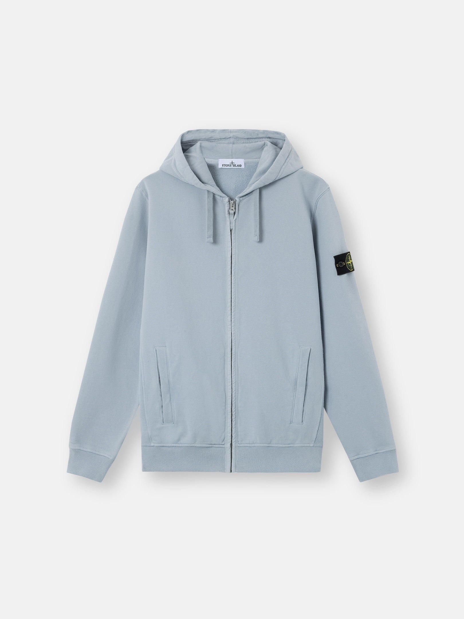 Stone Island Regular-Fit Zip-Up Hooded Sweatshirt with Ribbed Inserts 6100067