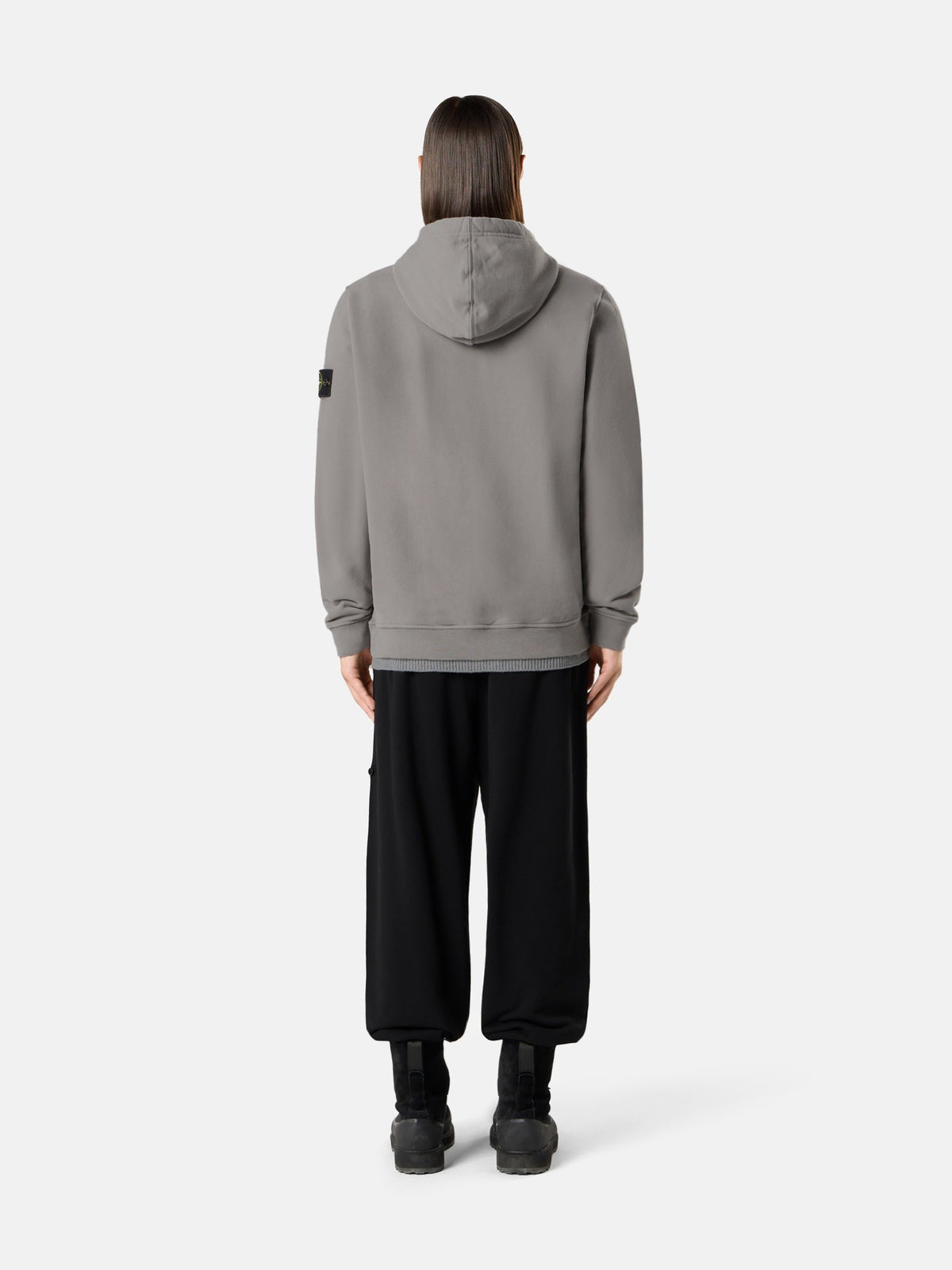 Stone Island Regular-Fit Zip-Up Hooded Sweatshirt with Ribbed Inserts 6100067