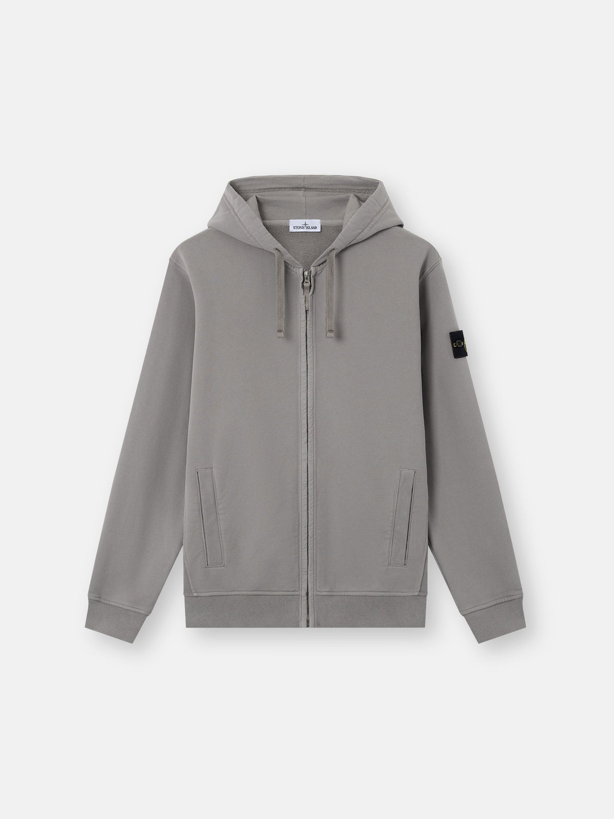 Stone Island Regular-Fit Zip-Up Hooded Sweatshirt with Ribbed Inserts 6100067