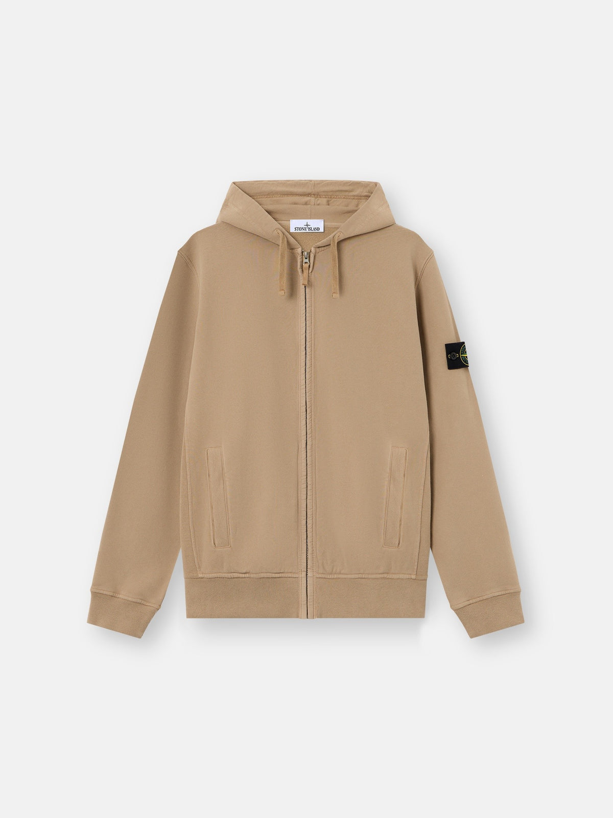 Stone Island Regular-Fit Zip-Up Hooded Sweatshirt with Ribbed Inserts 6100067