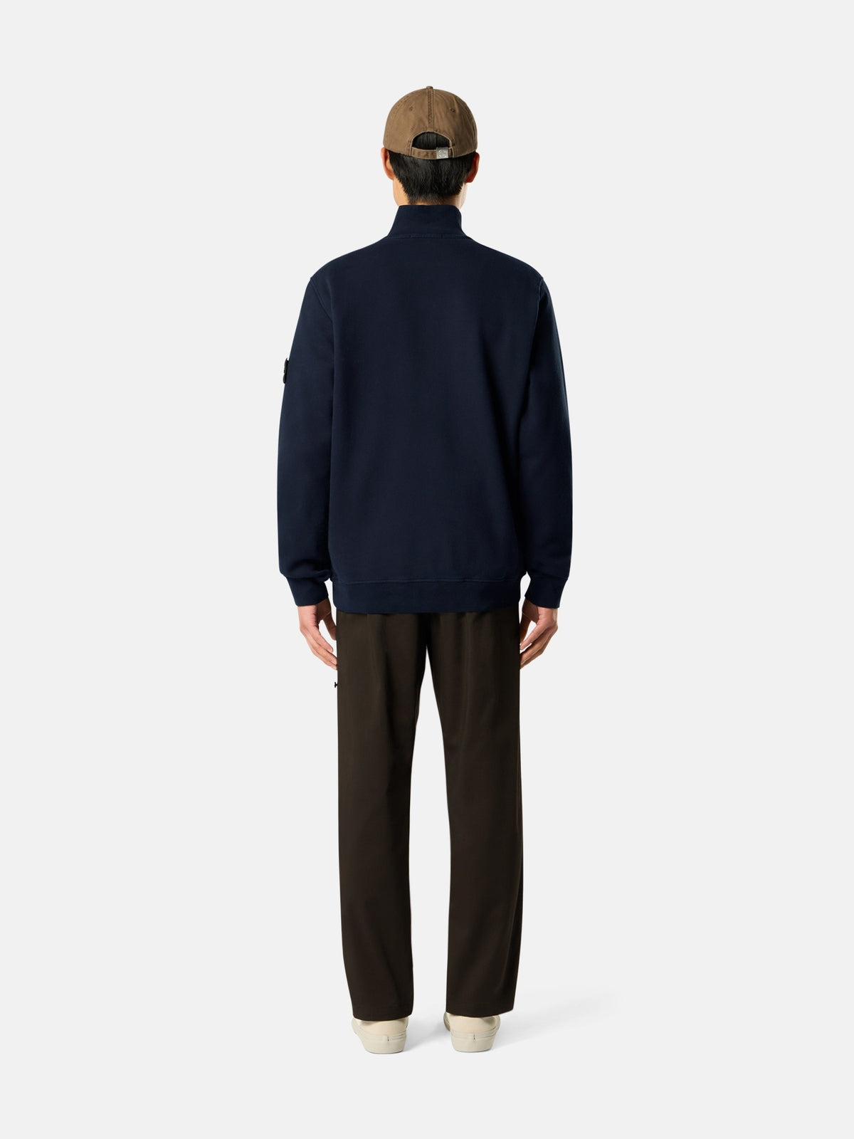Stone Island Regular-Fit Half-Zip Sweatshirt with Ribbed Inserts 6100068