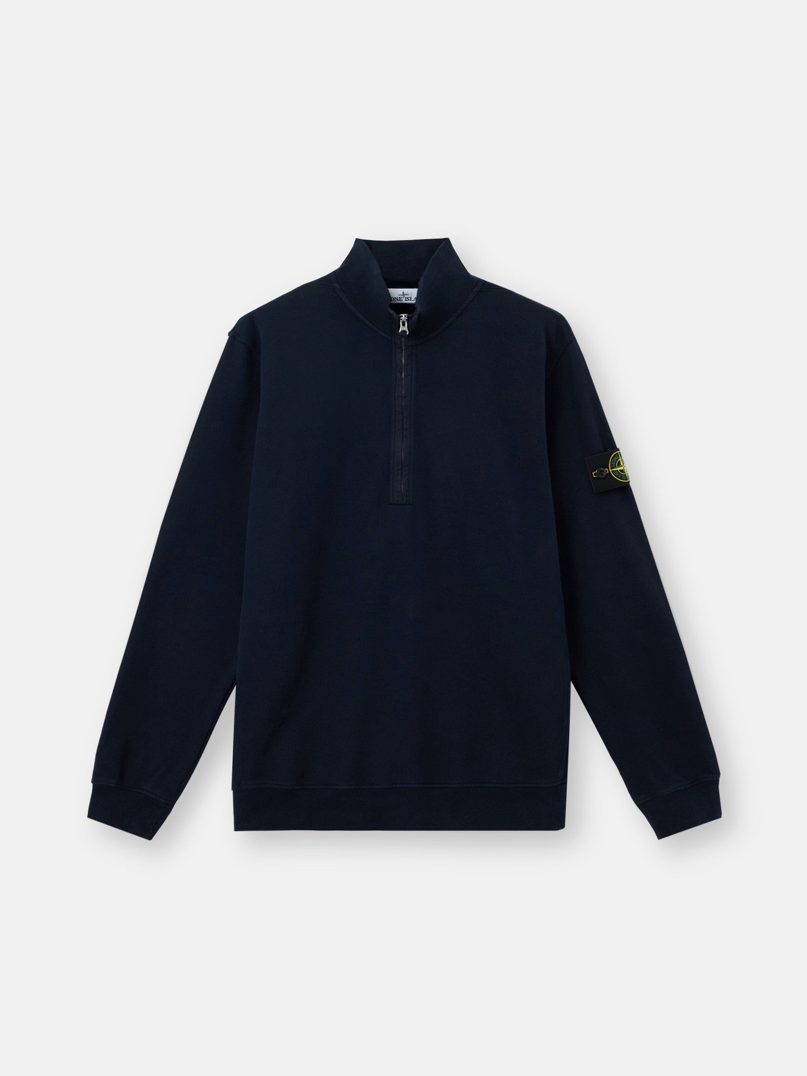 Stone Island Regular-Fit Half-Zip Sweatshirt with Ribbed Inserts 6100068