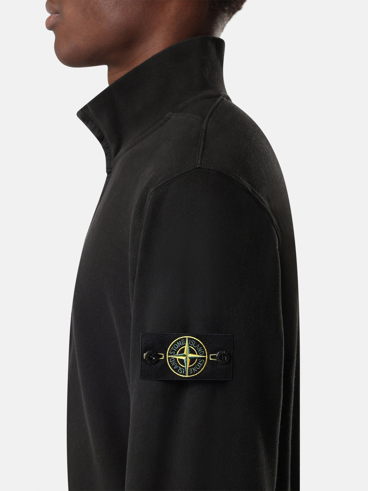 Stone Island Regular-Fit Half-Zip Sweatshirt with Ribbed Inserts 6100068