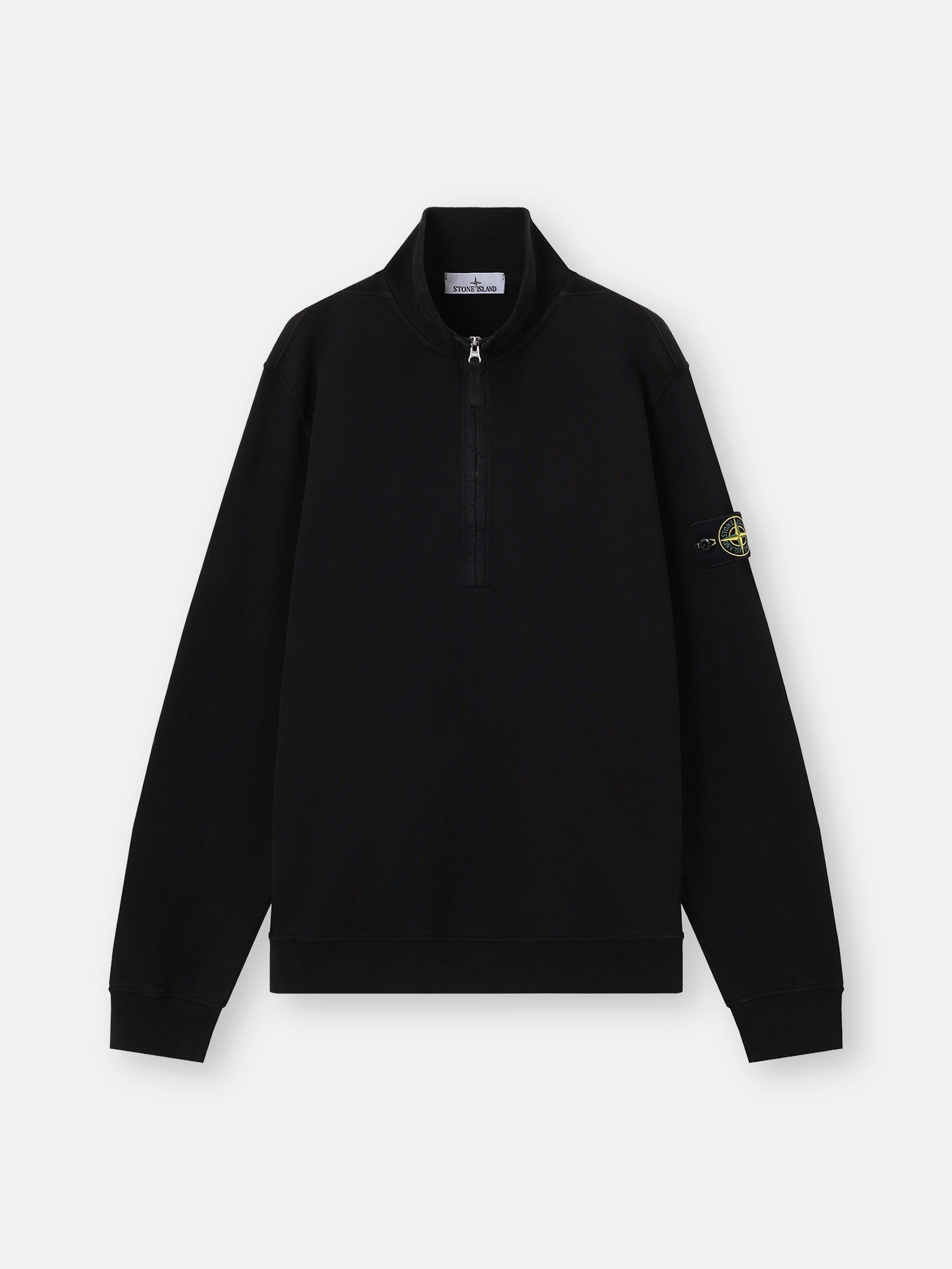 Stone Island Regular-Fit Half-Zip Sweatshirt with Ribbed Inserts 6100068