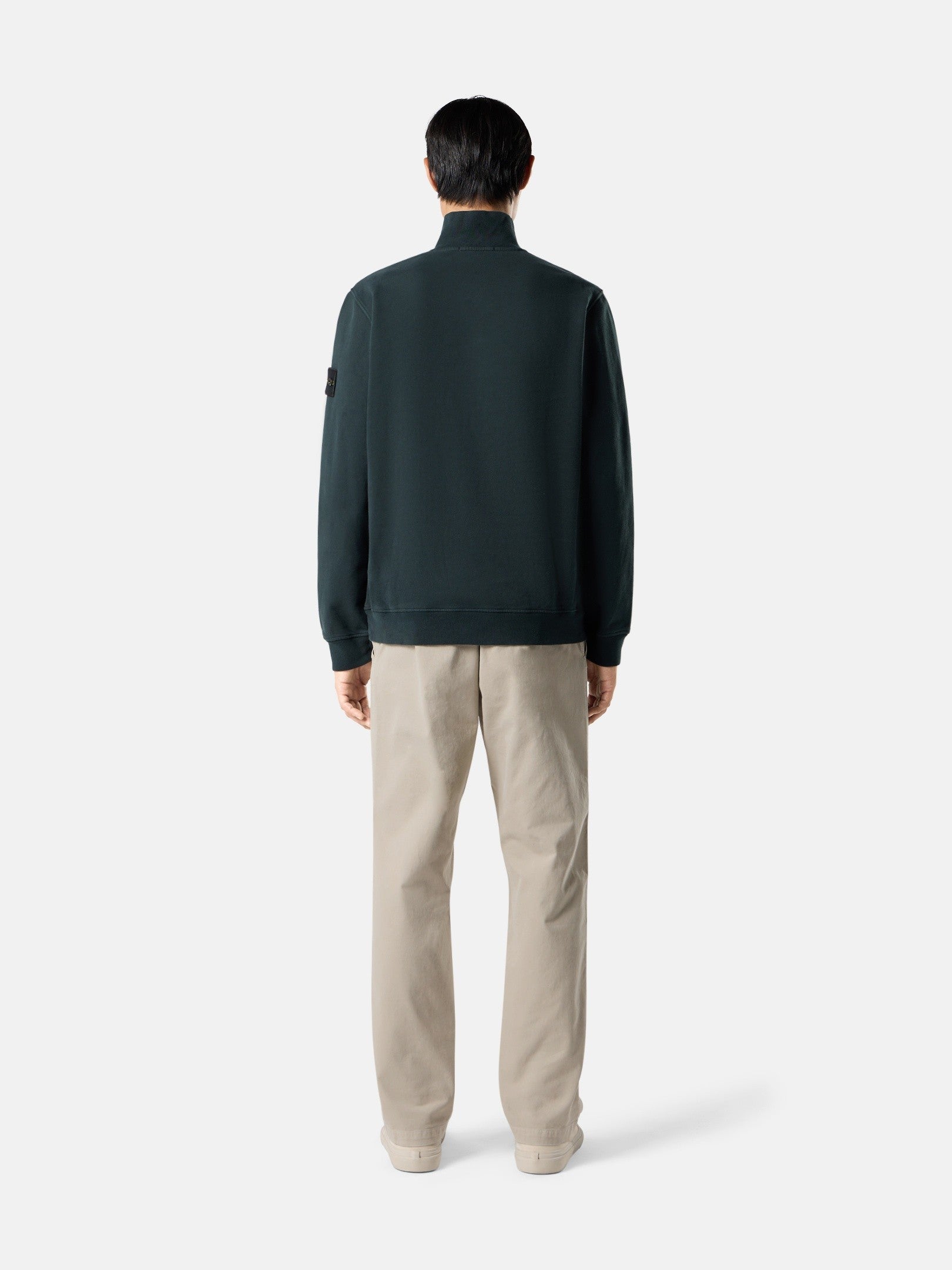 Stone Island Regular-Fit Half-Zip Sweatshirt with Ribbed Inserts 6100068