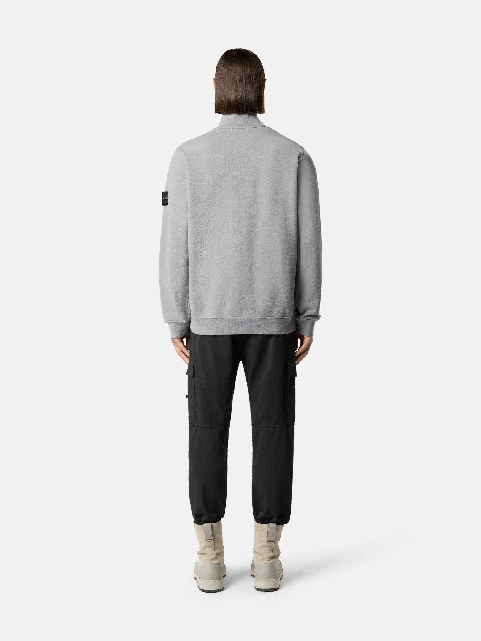 Stone Island Regular-Fit Half-Zip Sweatshirt with Ribbed Inserts 6100068