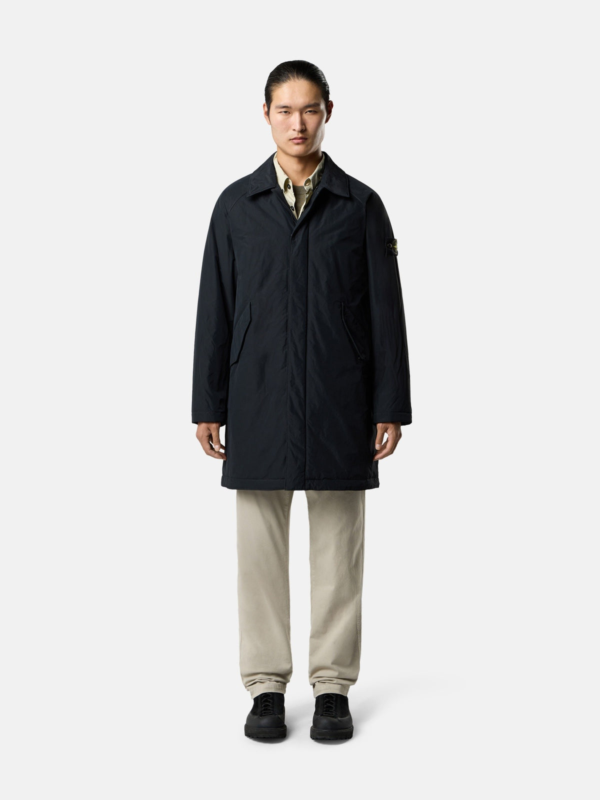 Stone Island Padded Long Coat With Anti-Drop 7100002