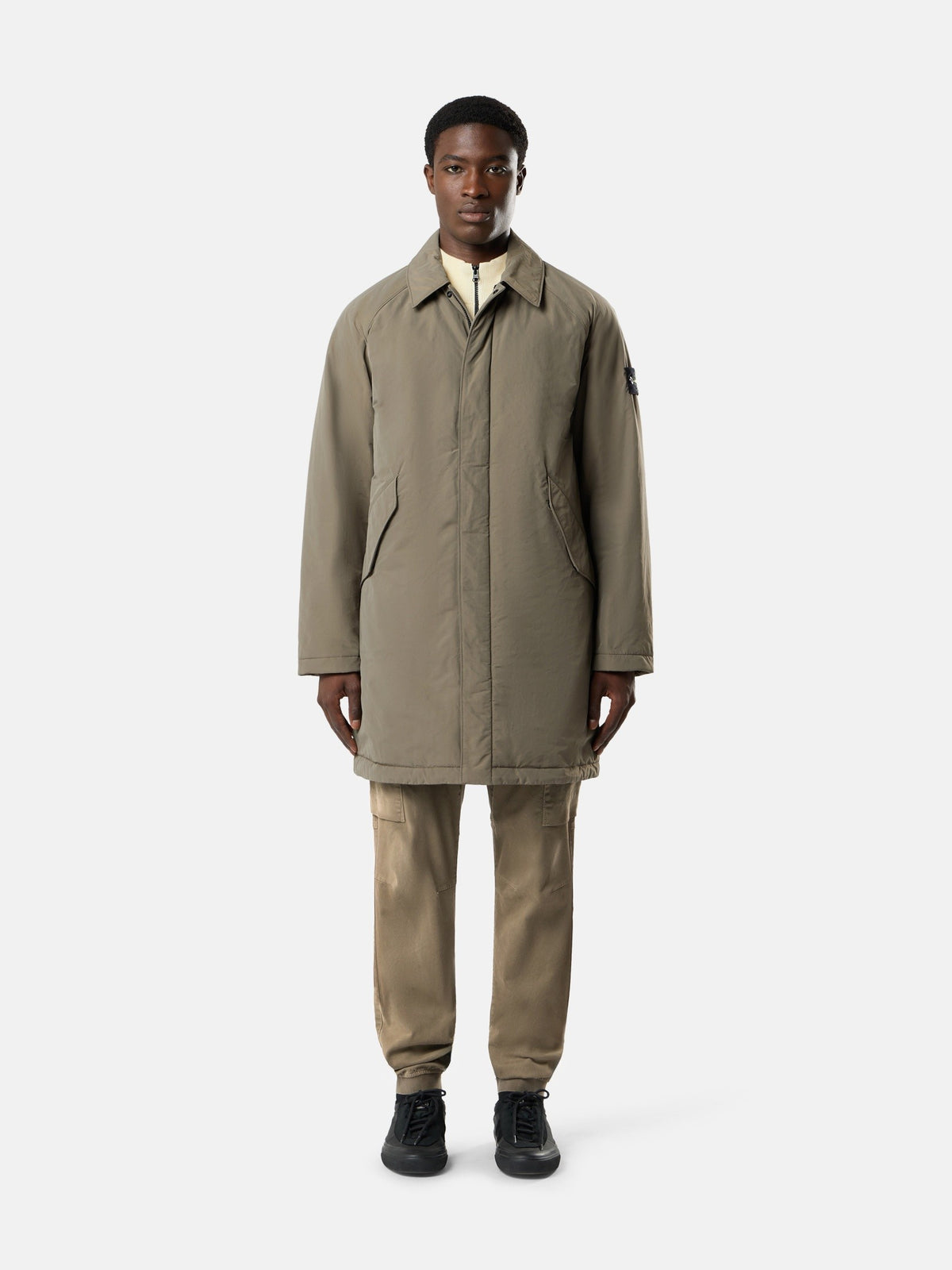 Stone Island Padded Long Coat With Anti-Drop 7100002