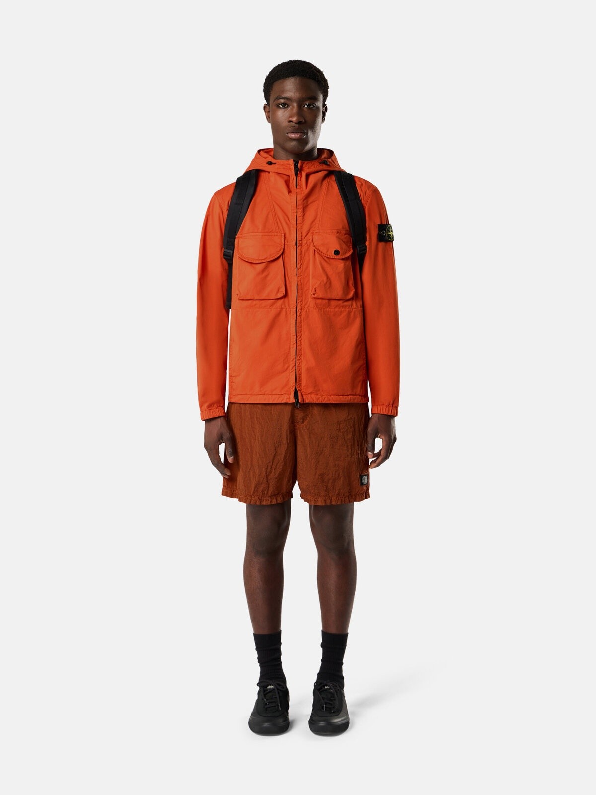Stone Island Backpack with Front Pocket and Adjustable Padded Straps 9200016