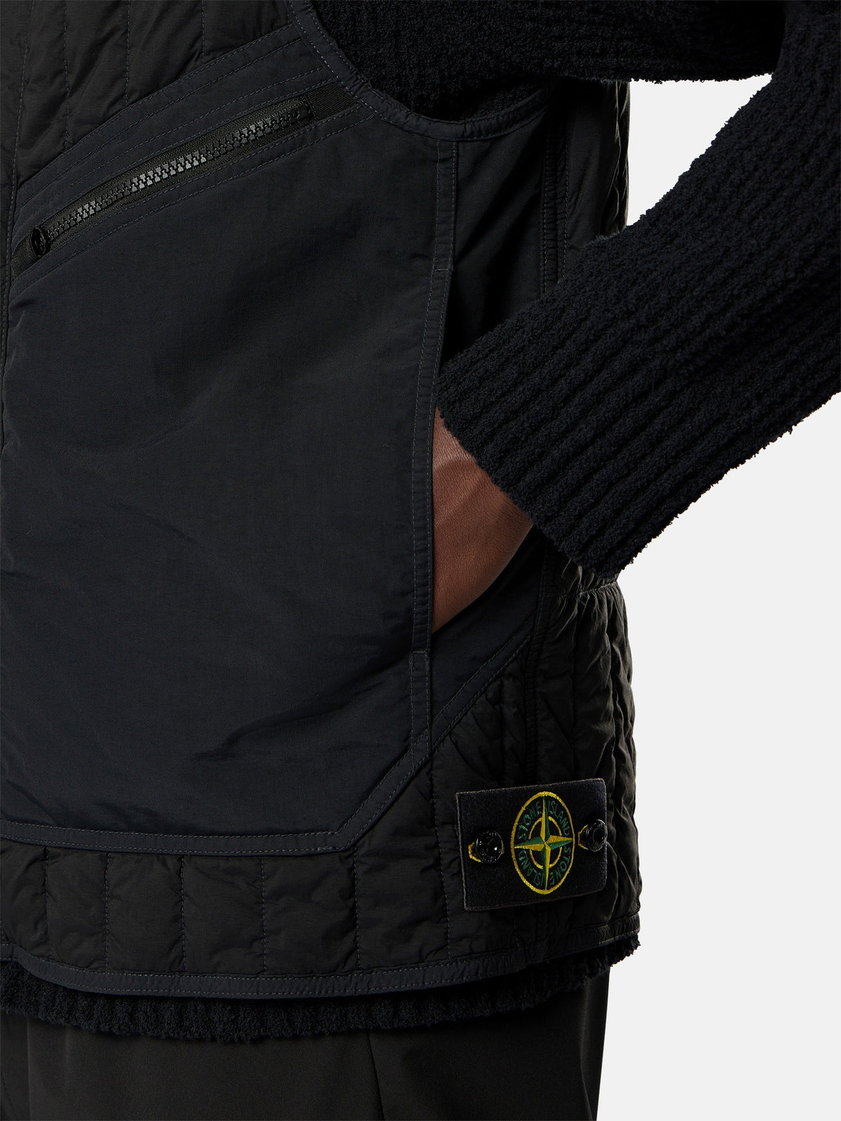 Stone Island Quilted Padded Vest with Anti-Drop Finish G100005