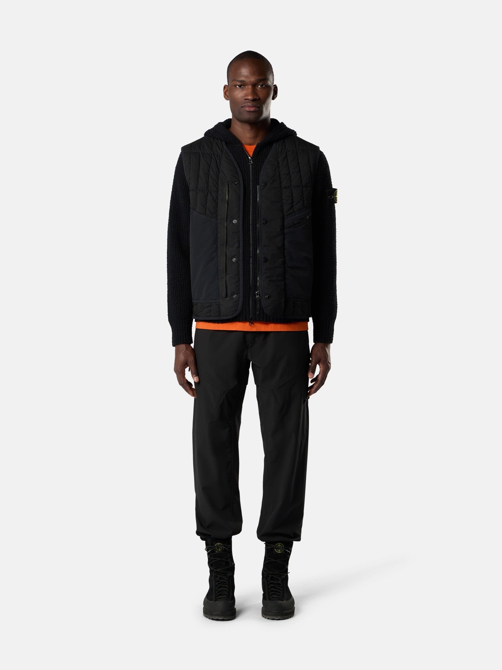 Stone Island Quilted Padded Vest with Anti-Drop Finish G100005