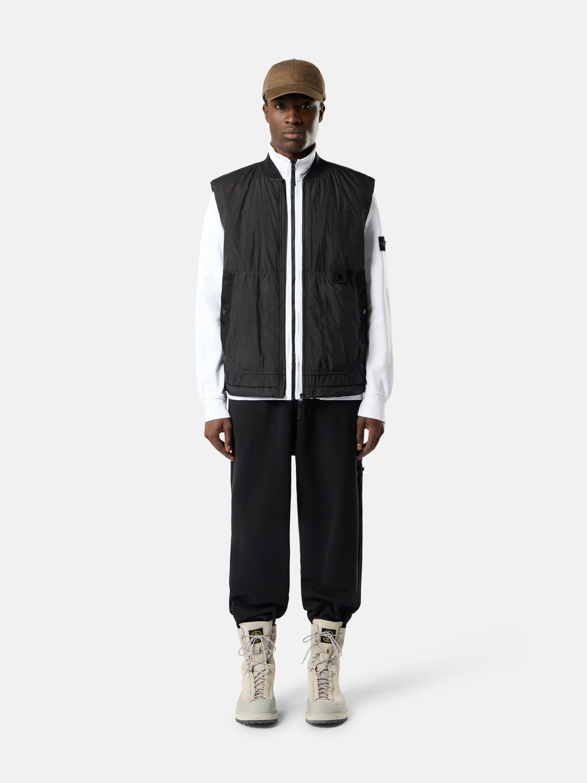 Stone Island Wind-Resistant Padded Vest with Anti-Drop G100006