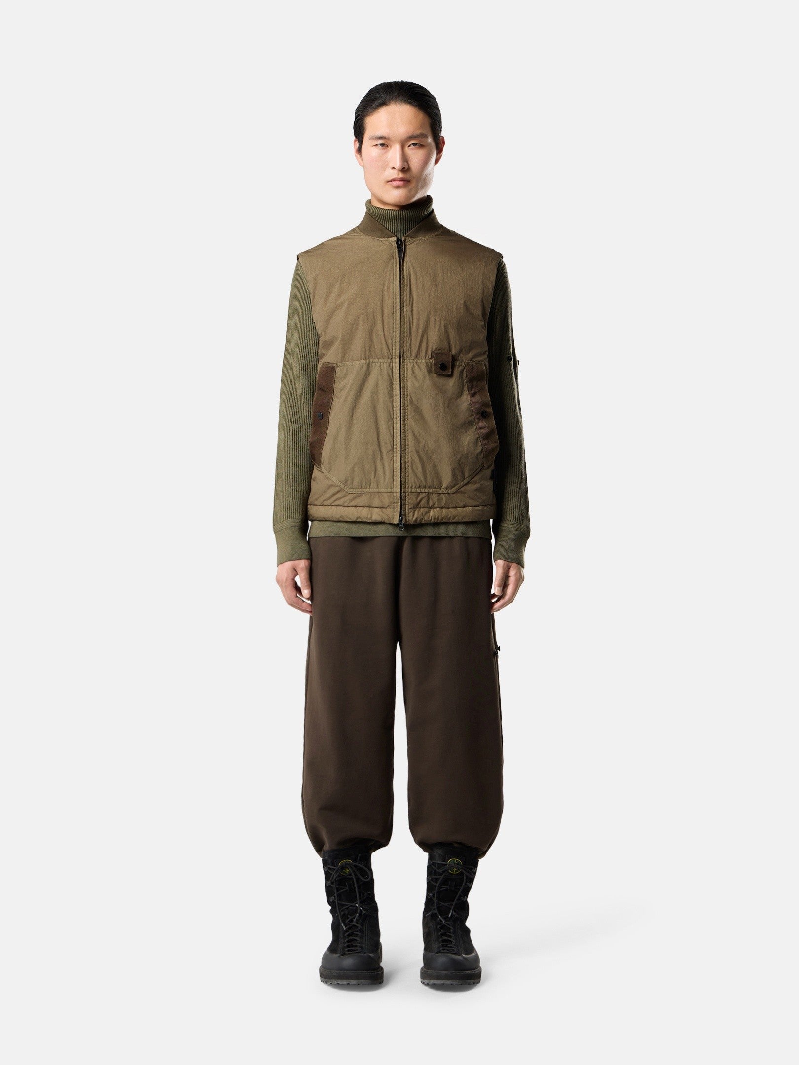 Stone Island Wind-Resistant Padded Vest with Anti-Drop G100006
