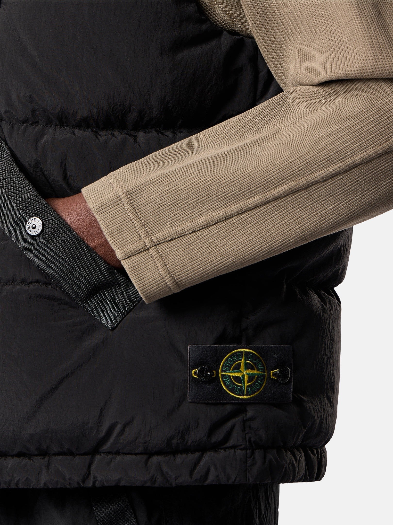Stone Island Down Vest with Bomber Collar G100008