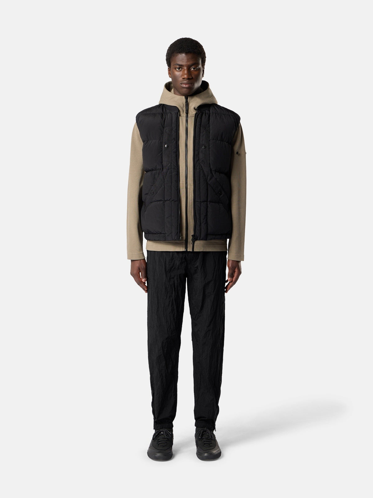 Stone Island Down Vest with Bomber Collar G100008