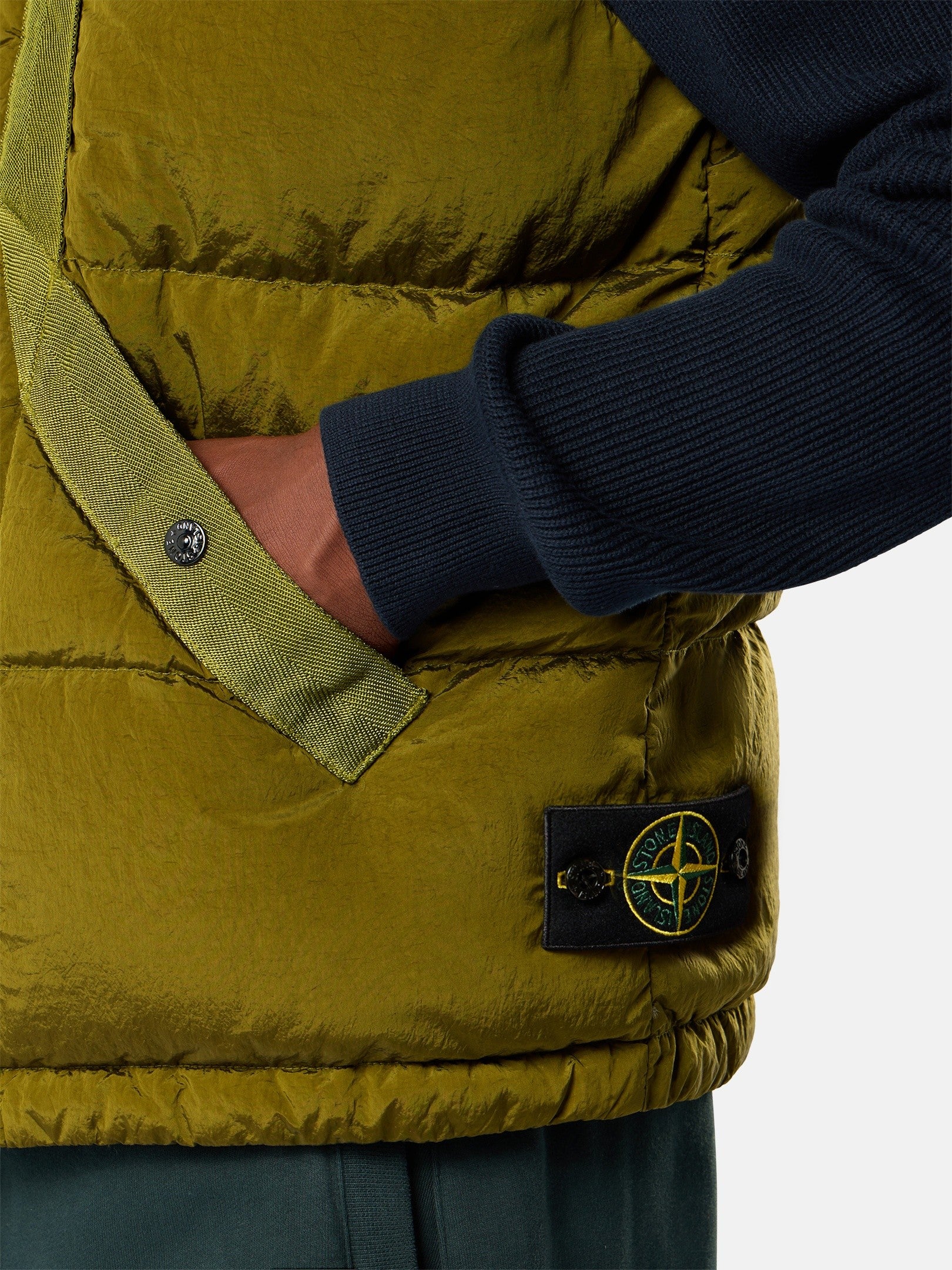 Stone Island Down Vest with Bomber Collar G100008