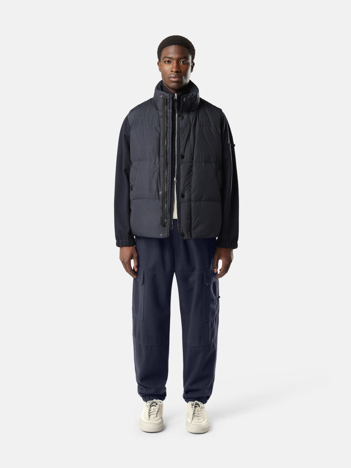 Stone Island Wind-Resistant Down Vest with Anti-Drop G100010