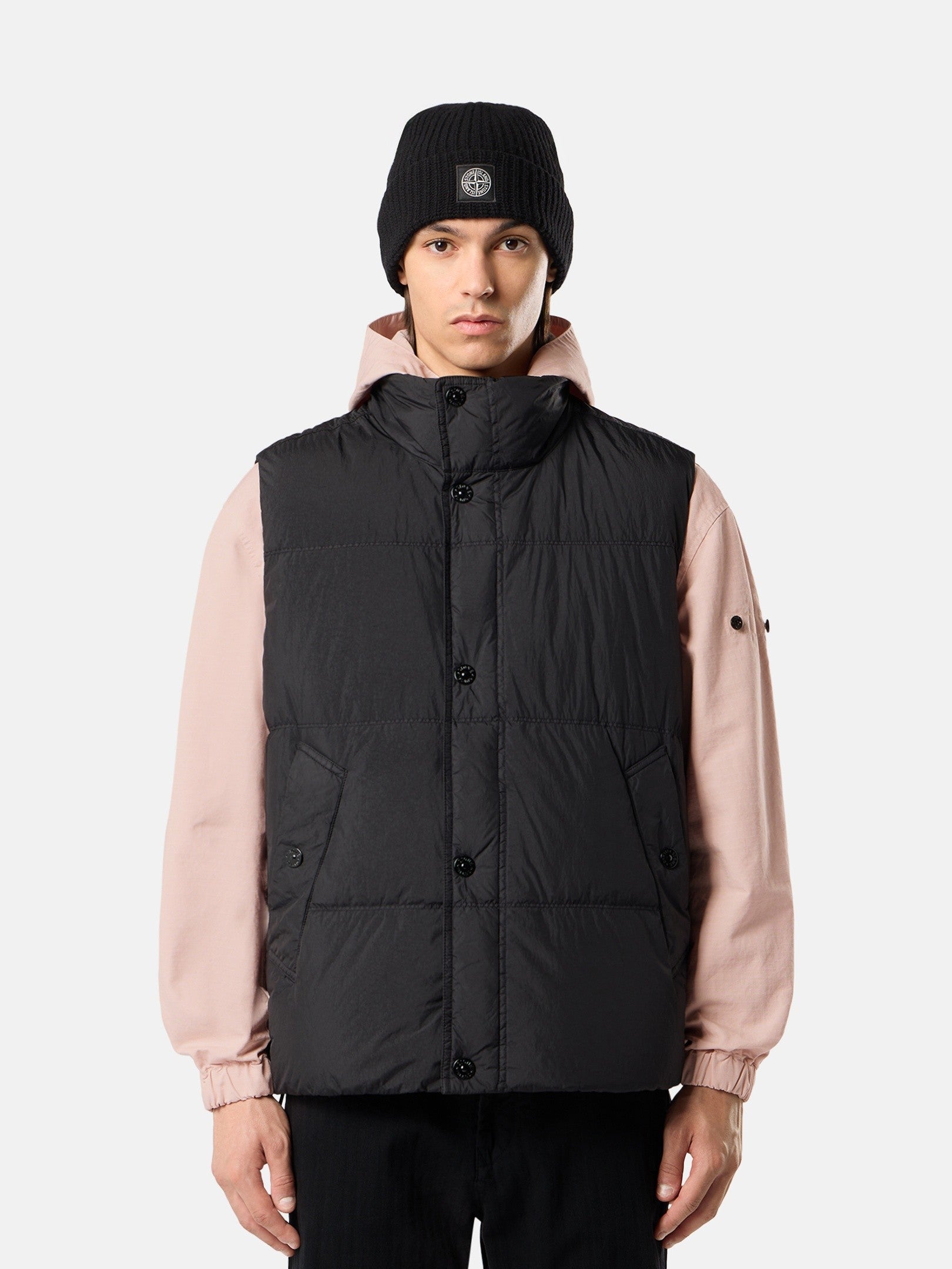 Stone Island Wind-Resistant Down Vest with Anti-Drop G100010