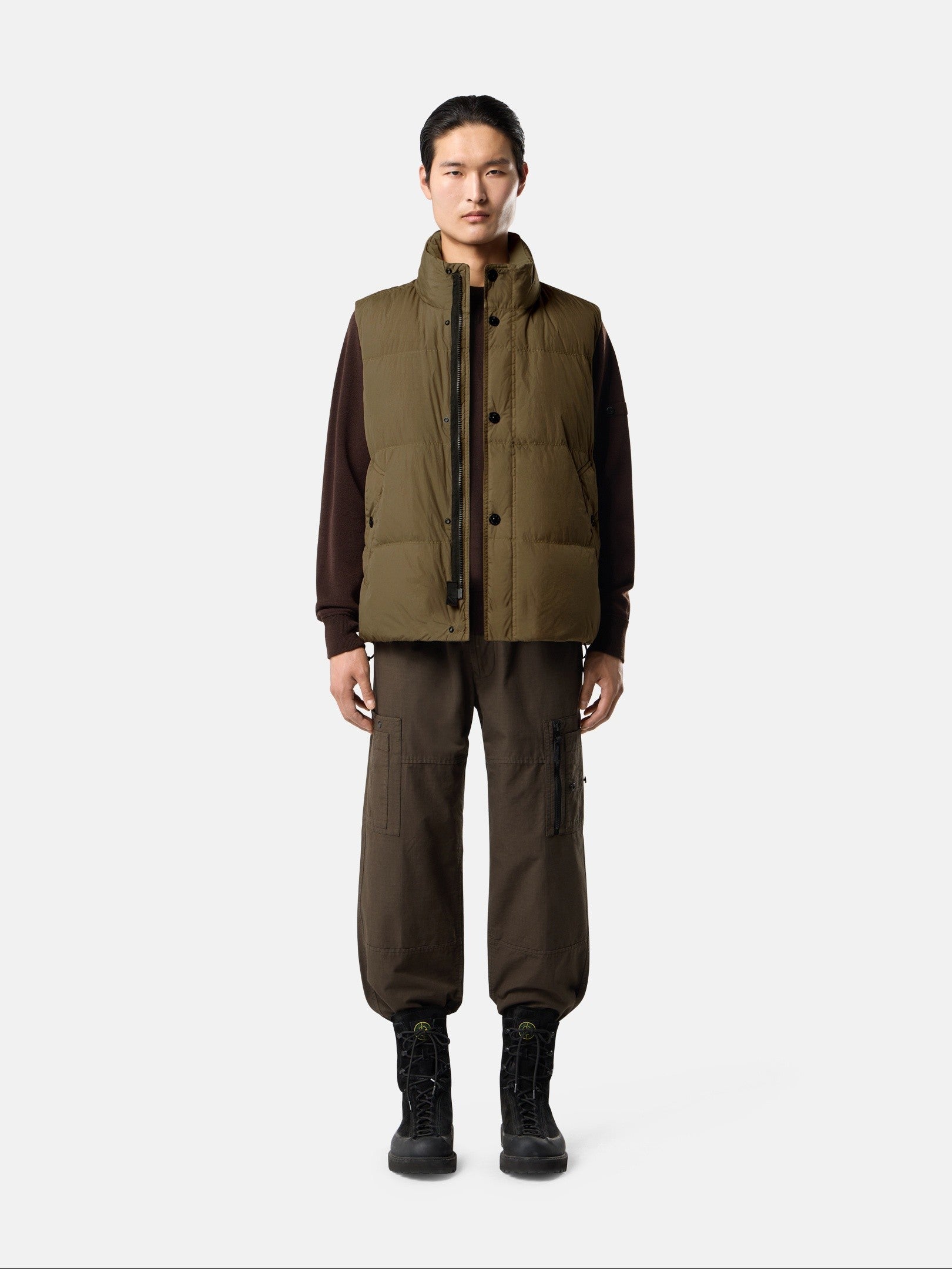 Stone Island Wind-Resistant Down Vest with Anti-Drop G100010