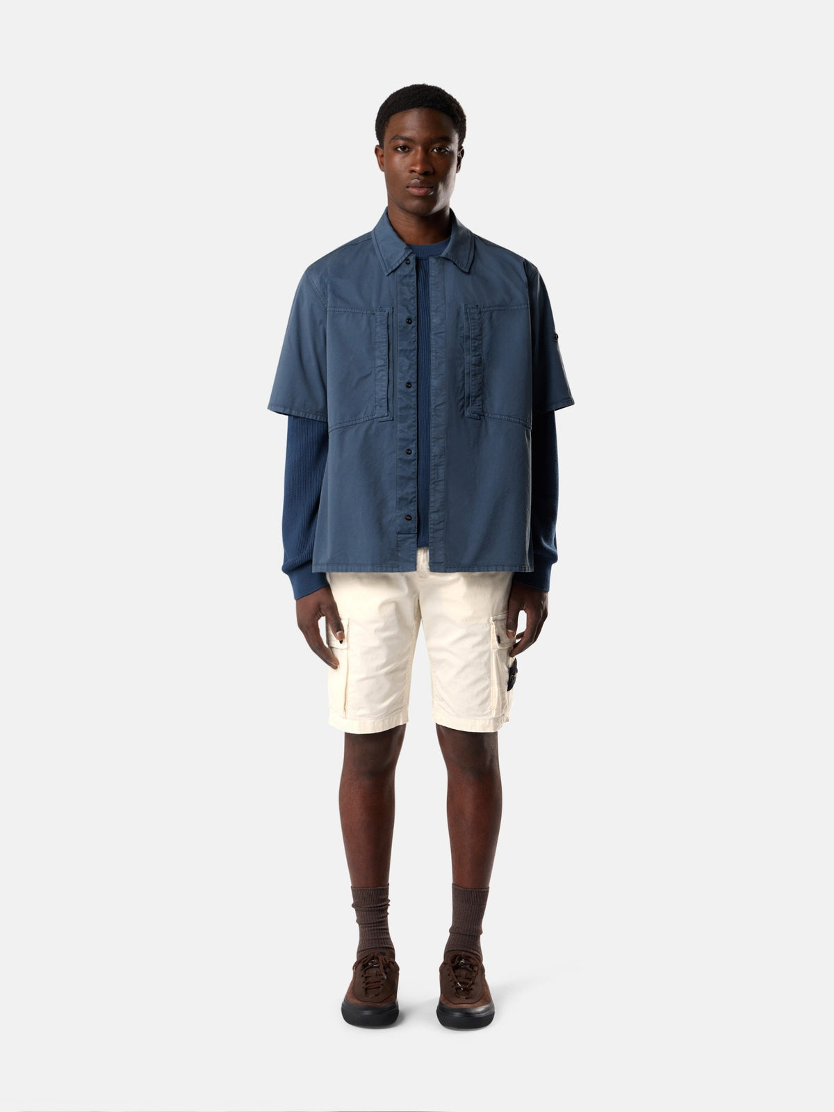 Stone Island Slim-Fit Cargo Bermuda Shorts with Zip Pockets L100019