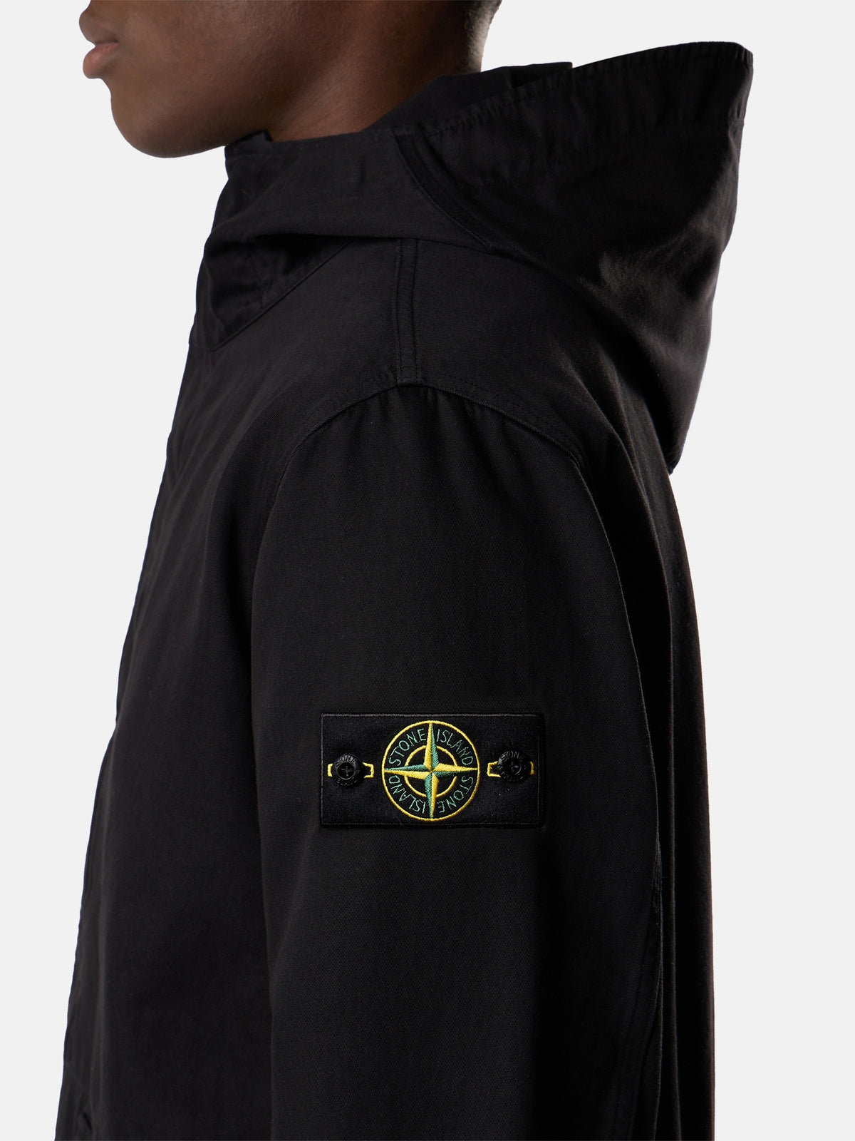 Stone Island Hooded Jacket with Anti-Drop Finish Q100001
