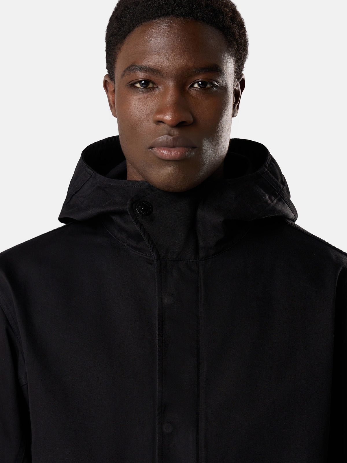 Stone Island Hooded Jacket with Anti-Drop Finish Q100001
