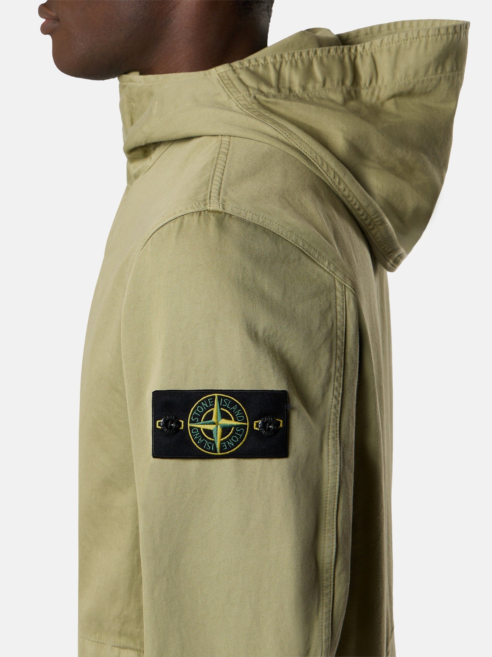 Stone Island Hooded Jacket with Anti-Drop Finish Q100001