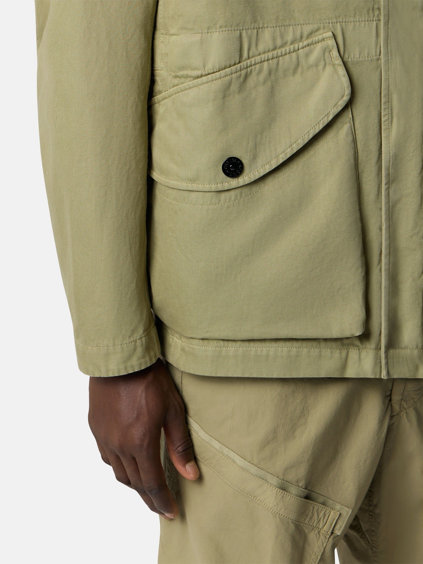 Stone Island Hooded Jacket with Anti-Drop Finish Q100001