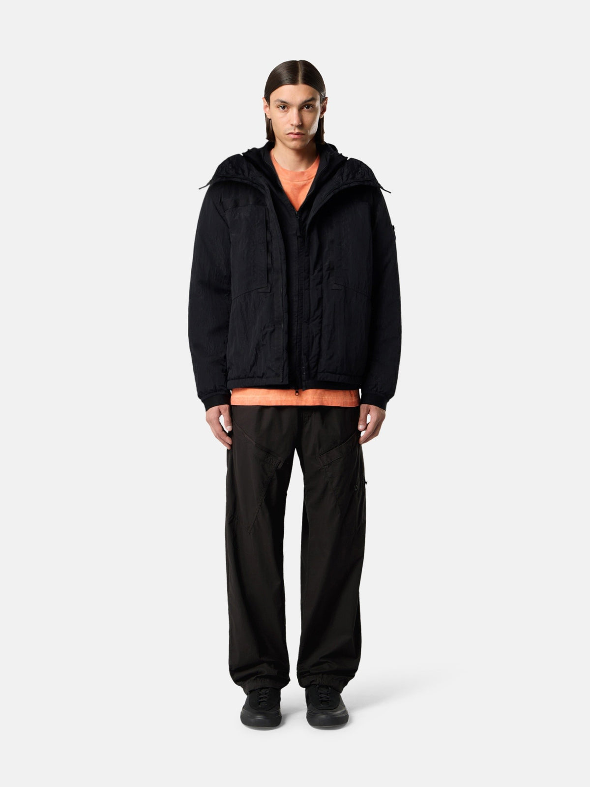 Stone Island Padded Hooded Jacket with Anti-Drop Finish Q100007
