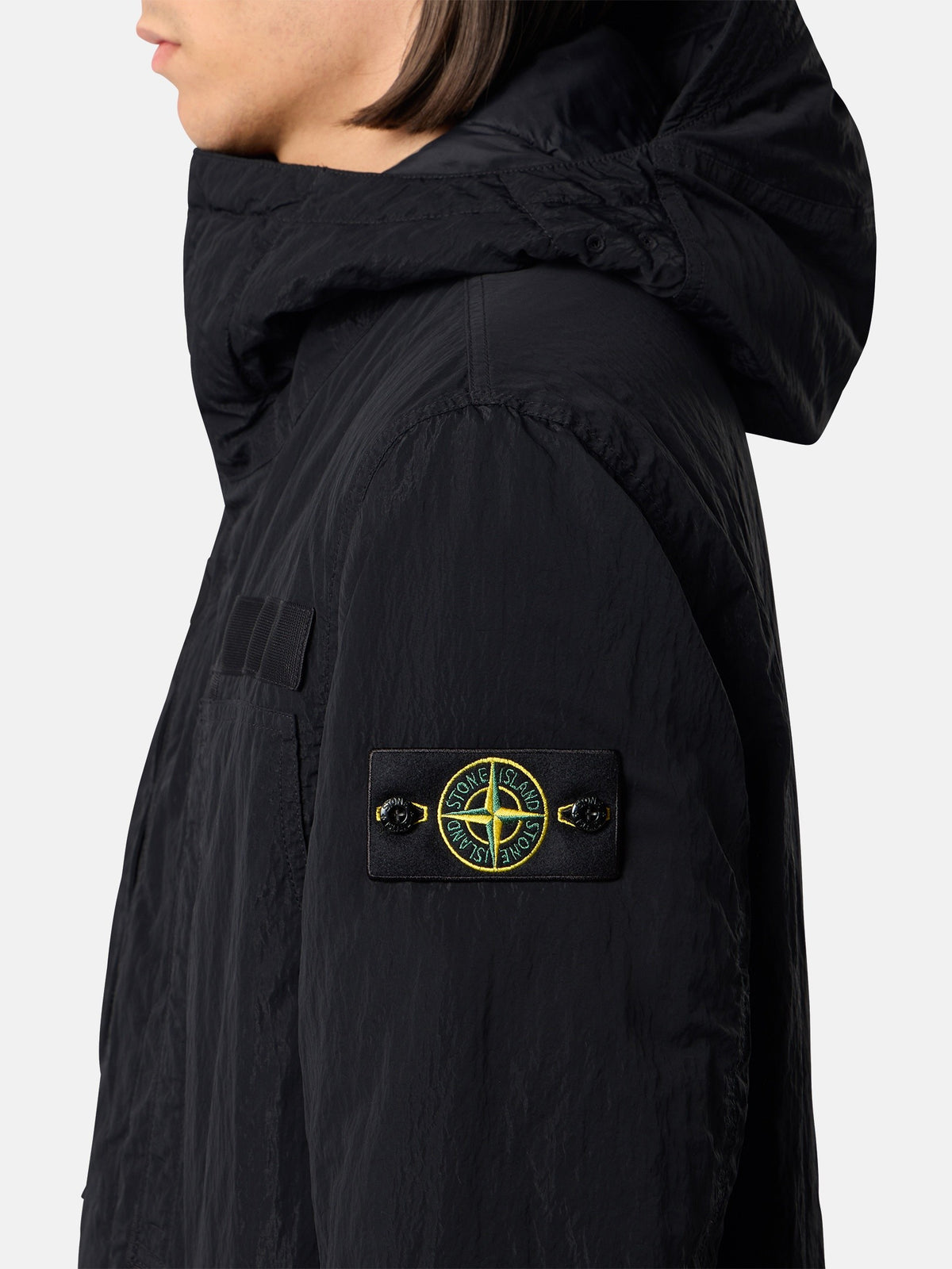 Stone Island Padded Hooded Jacket with Anti-Drop Finish Q100007