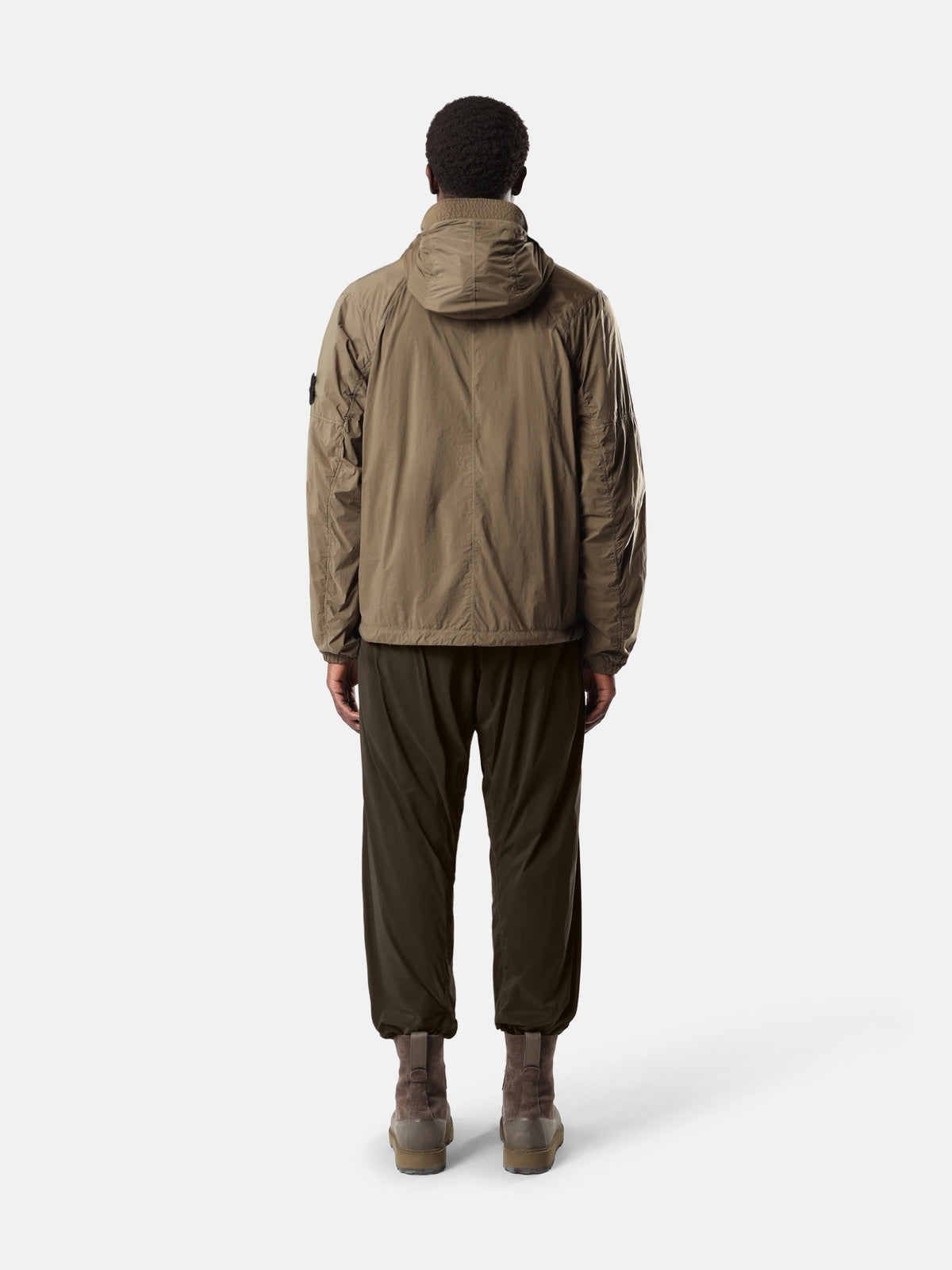 Stone Island Hooded Jacket with Anti-Drop Finish Q100020