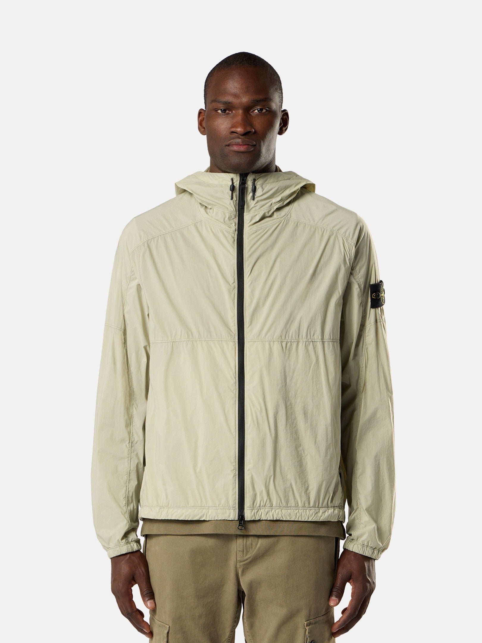 Stone Island Hooded Jacket with Anti-Drop Finish Q100020