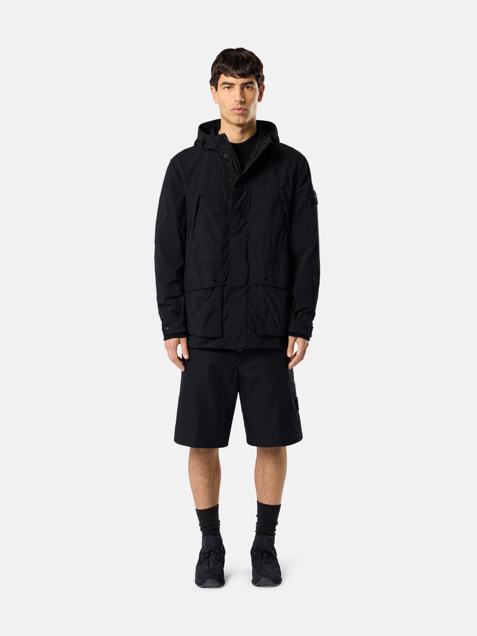 Stone Island Short Parka with Anti-Drop Finish Q100024