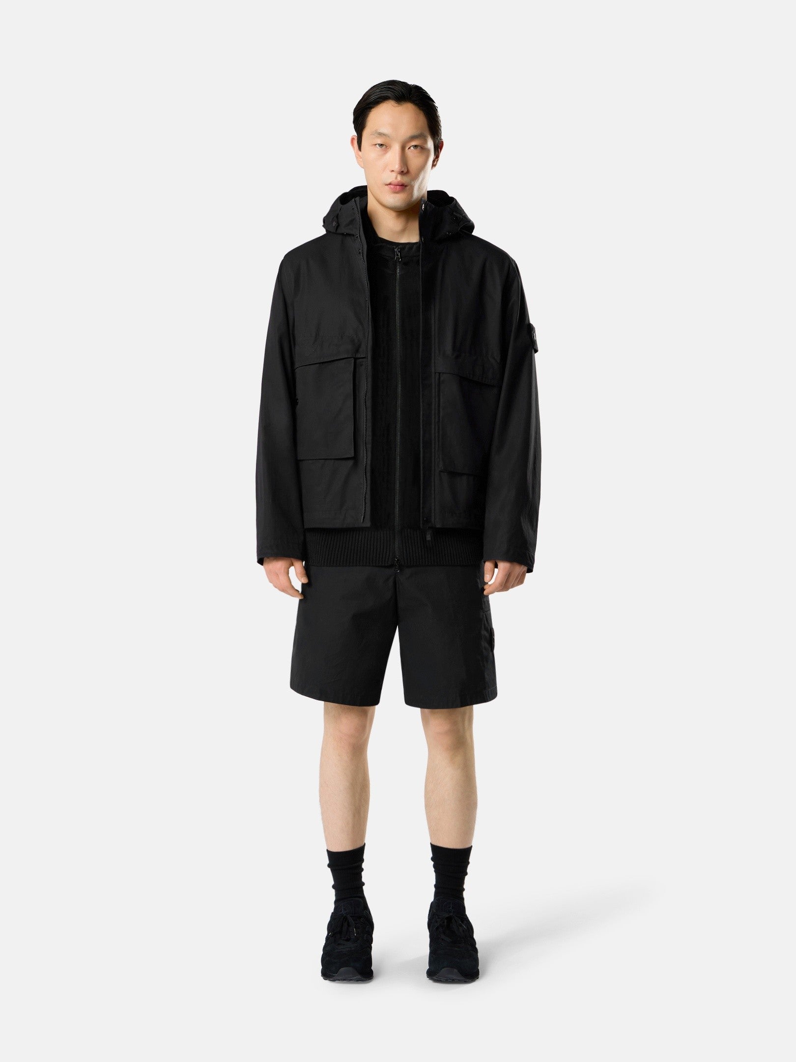 Stone Island Windproof and Breathable Hooded Jacket Q100025