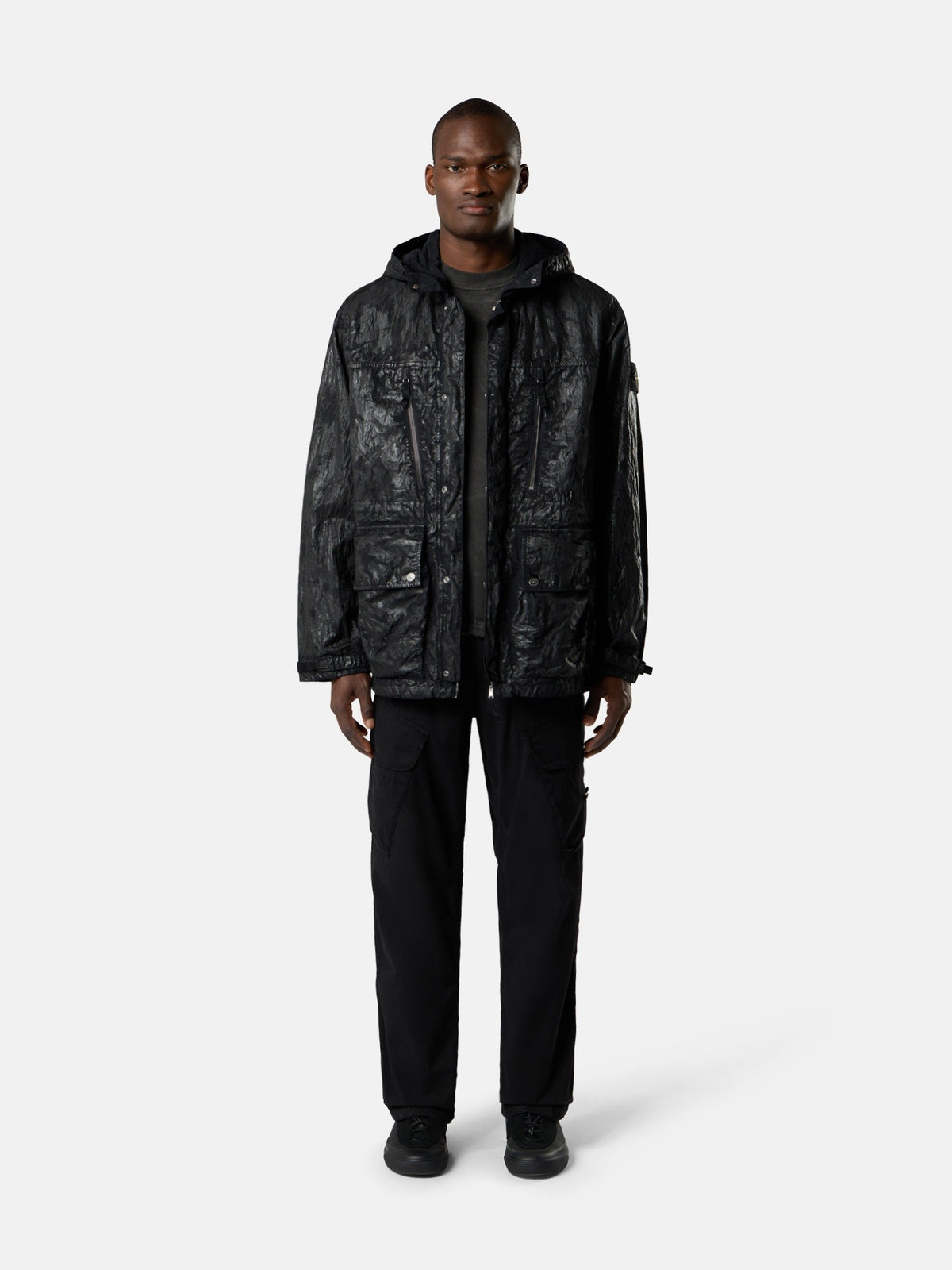 Stone Island Hooded Jacket with Multiple Pockets Q100027