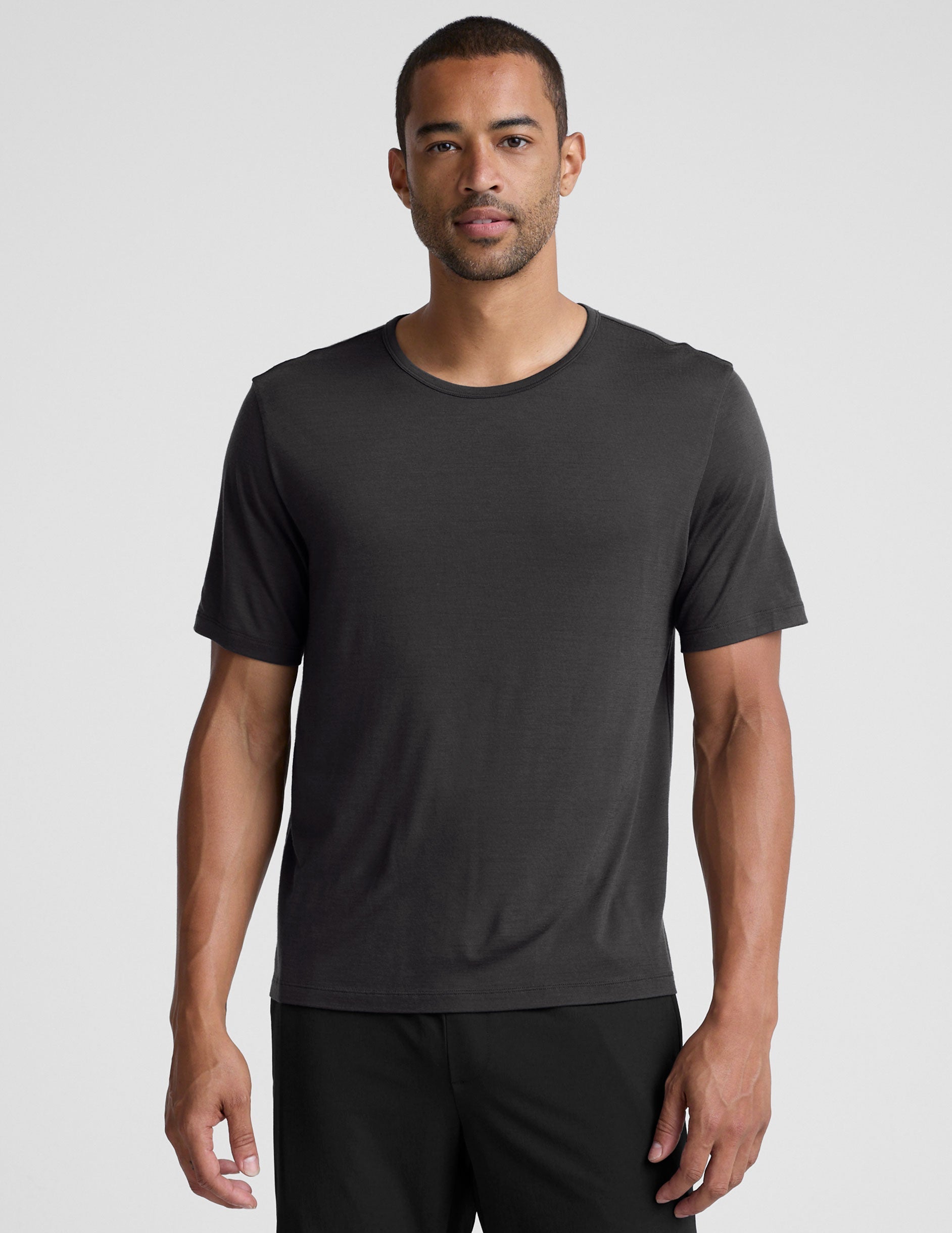 Beyond Yoga Merino Wool Mens Short Sleeve Crew