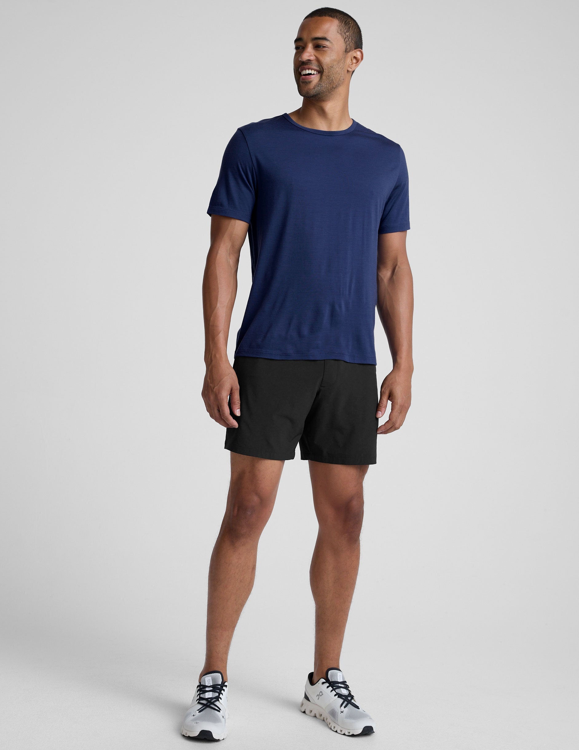 Beyond Yoga Merino Wool Mens Short Sleeve Crew