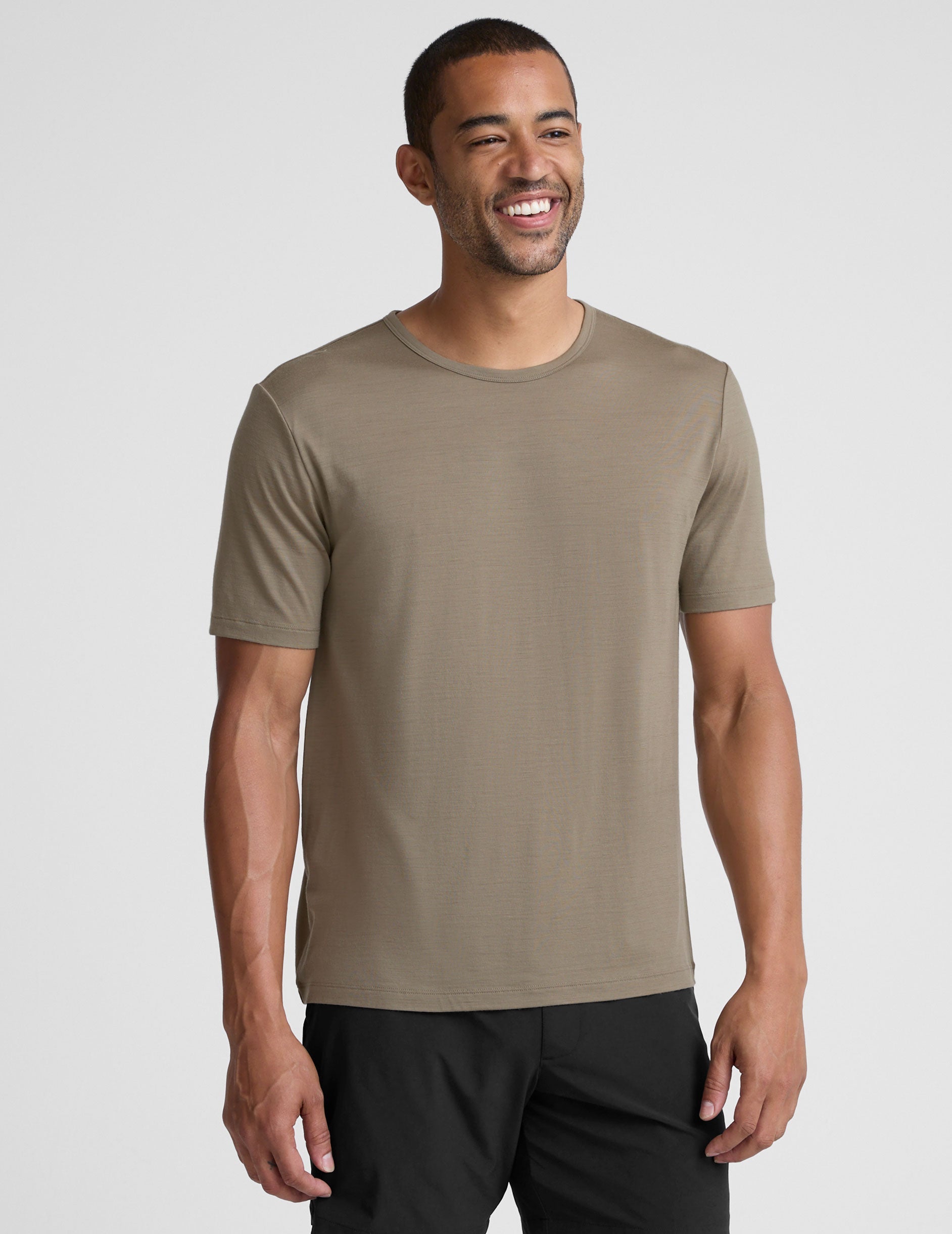 Beyond Yoga Merino Wool Mens Short Sleeve Crew