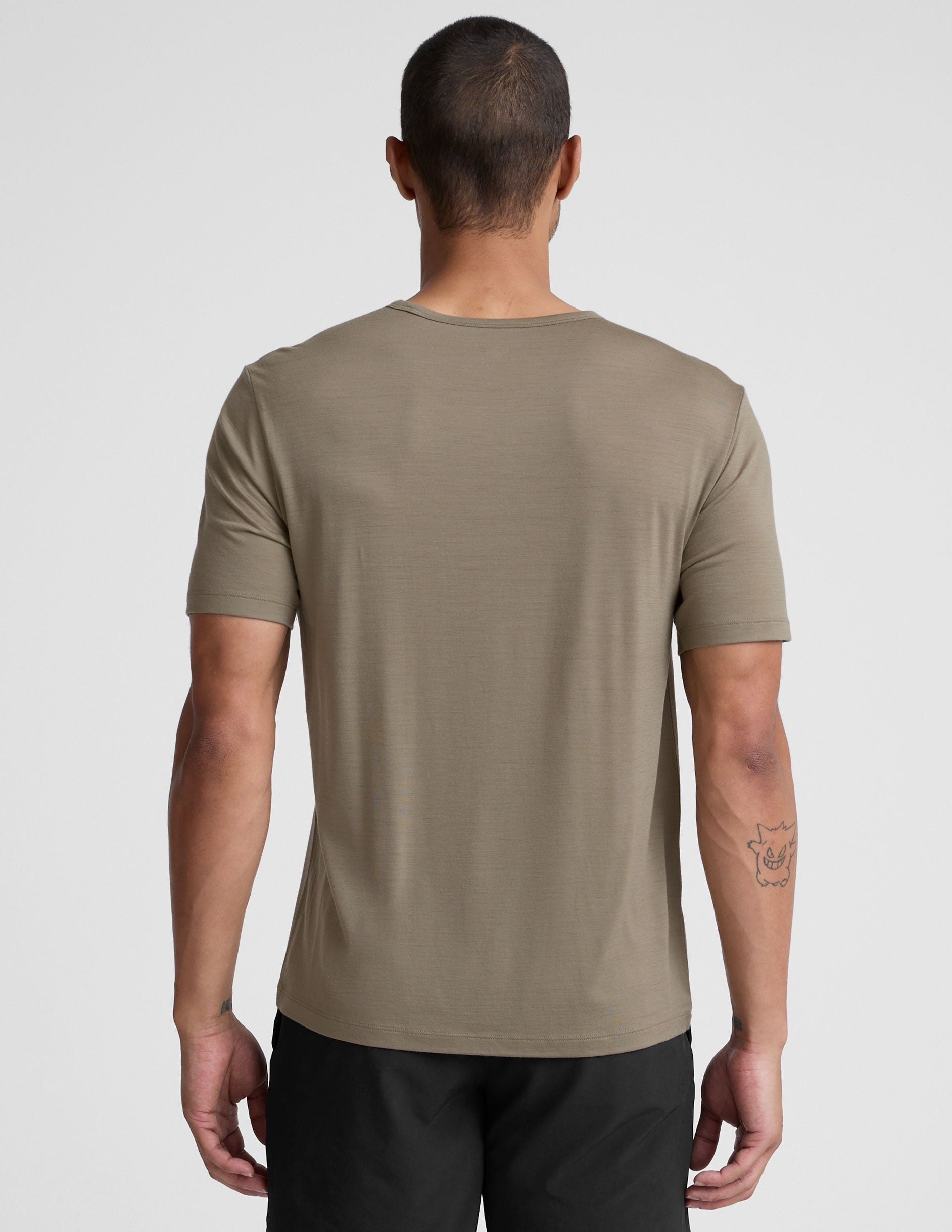 Beyond Yoga Merino Wool Mens Short Sleeve Crew