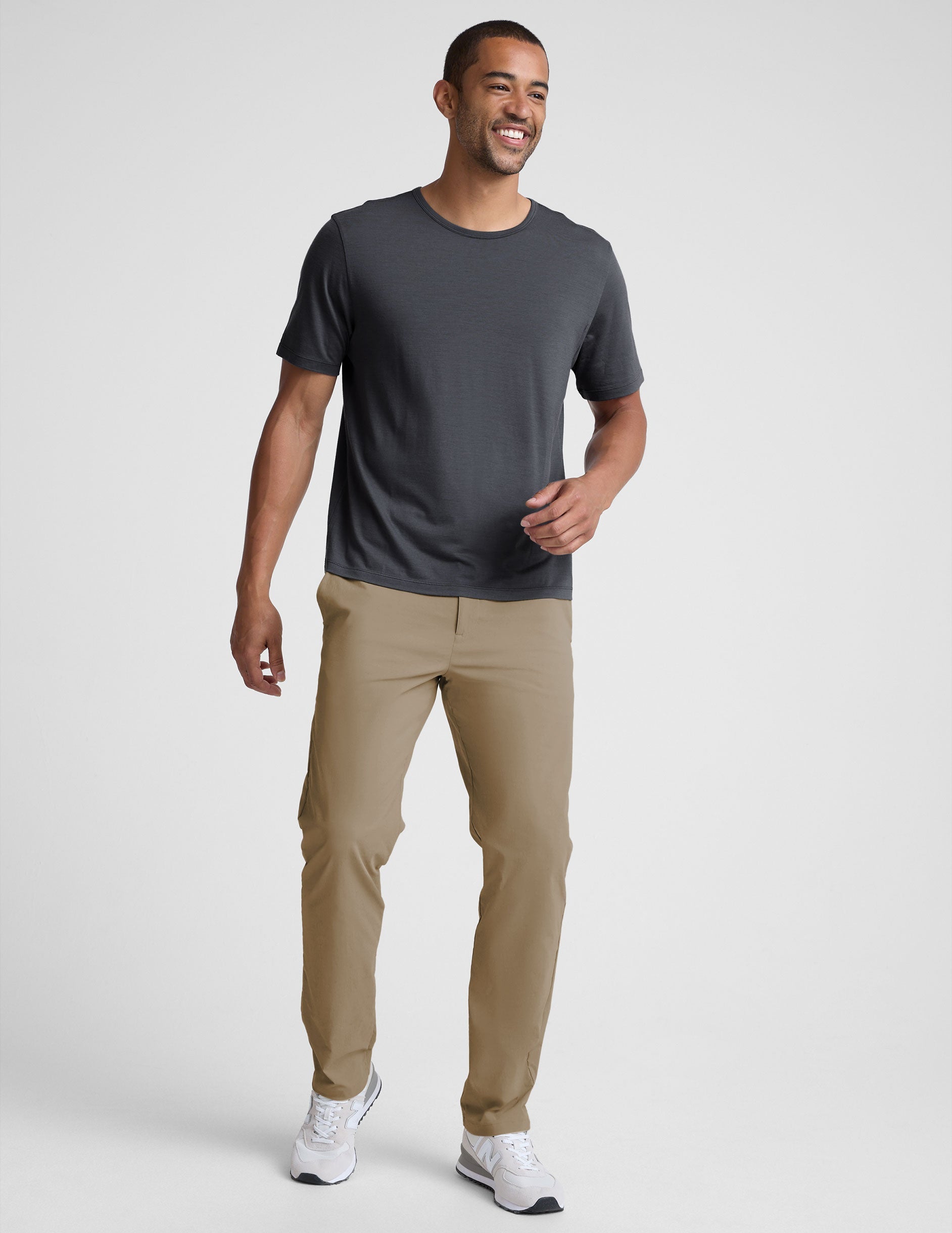 Beyond Yoga Merino Wool Mens Short Sleeve Crew