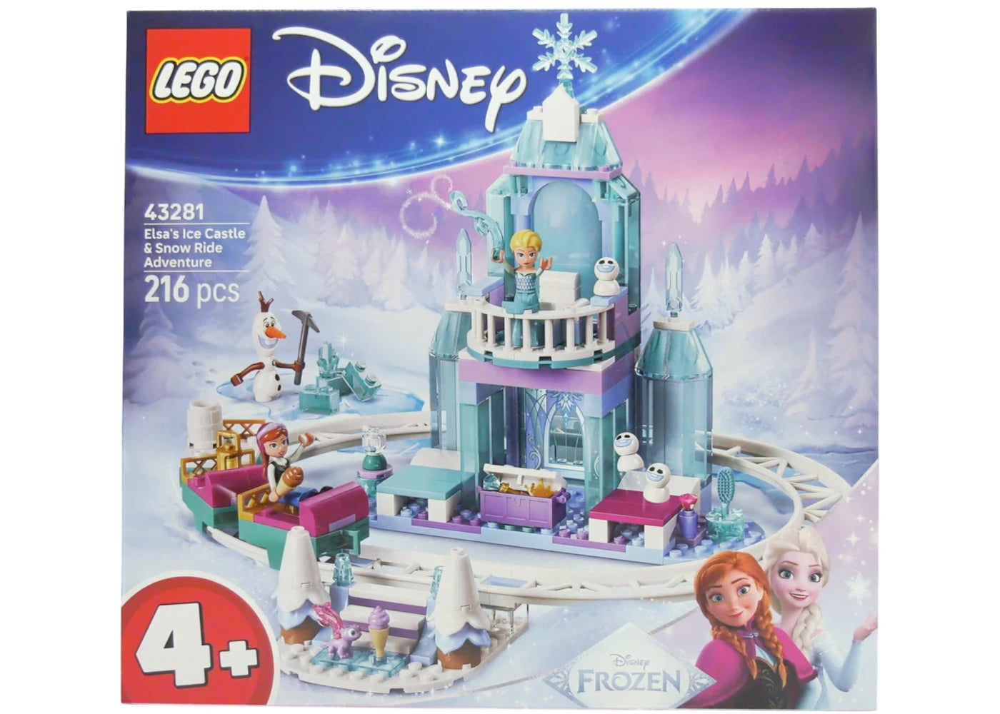 Lego Disney Elsa'S Ice Castle & Snow Ride Adventure Set 43281