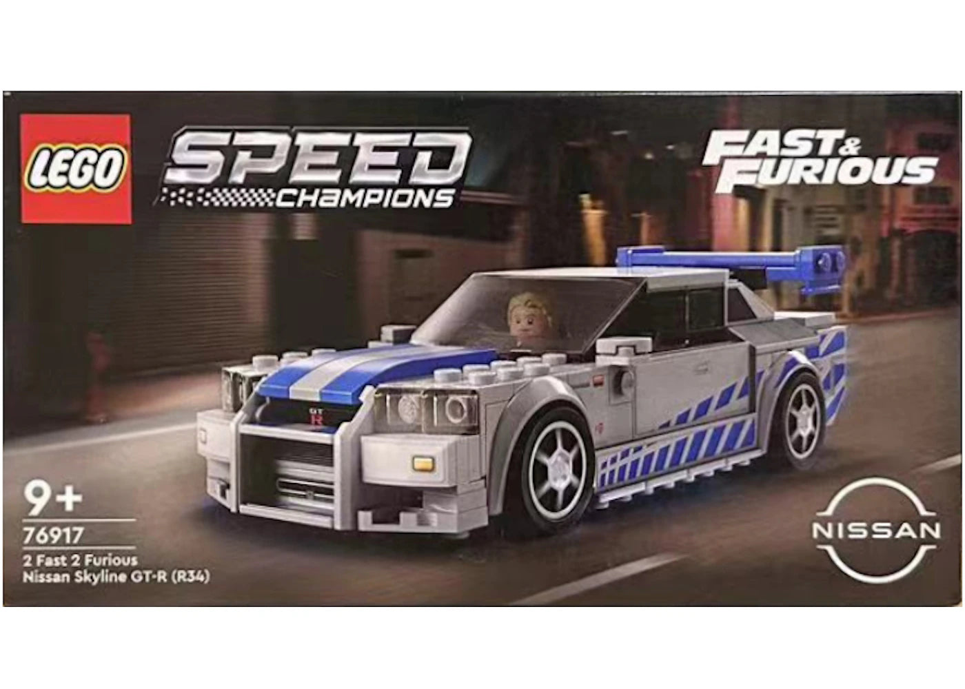 Lego Speed Champions 2 Fast 2 Furious Nissan Skyline Gt-R (R34) Set 76917