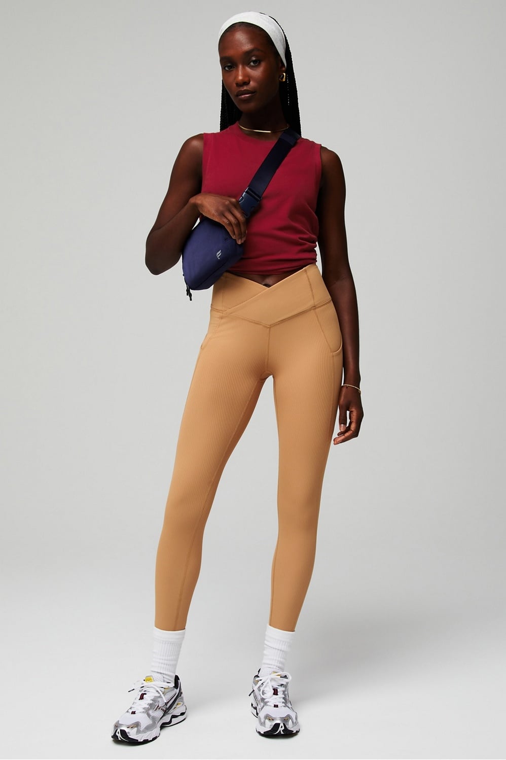 Fabletics Oasis Rib HW Crossover 7/8 Legging
