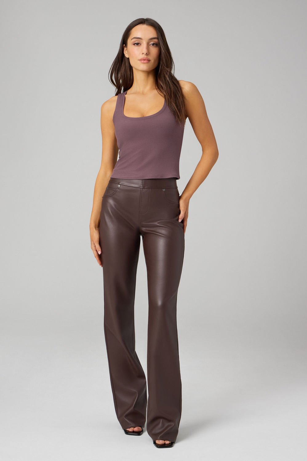Fabletics Leatherette Straight Leg Pant